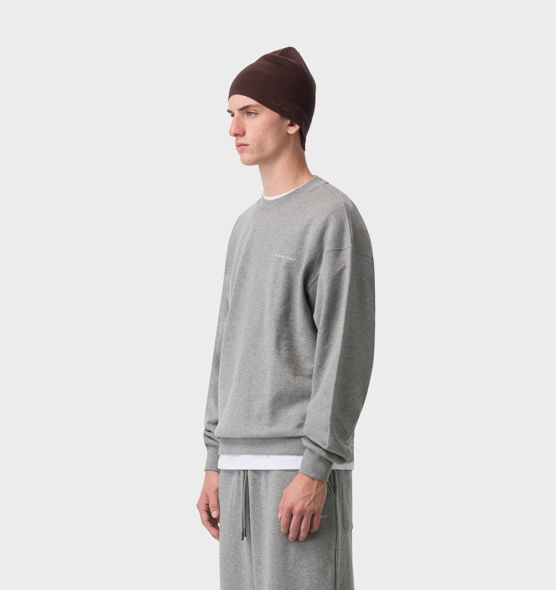 Oversized Crew - Grey Marle
