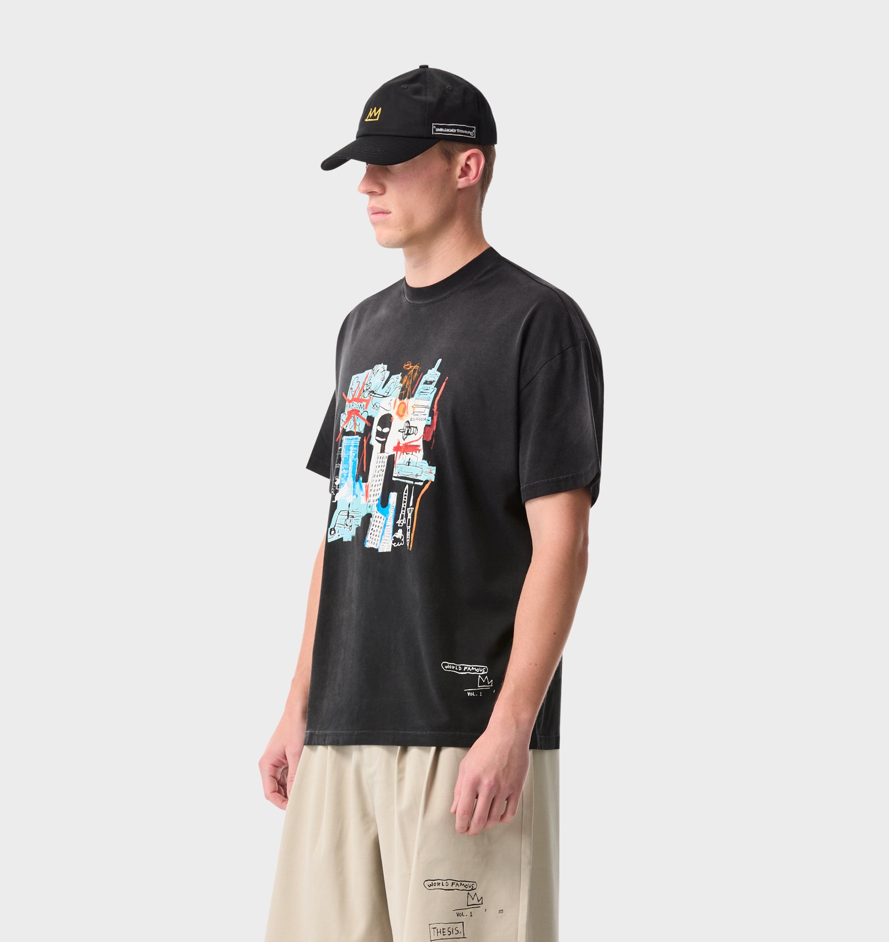 Basquiat Carbon Box Tee 2.0 - Faded Black