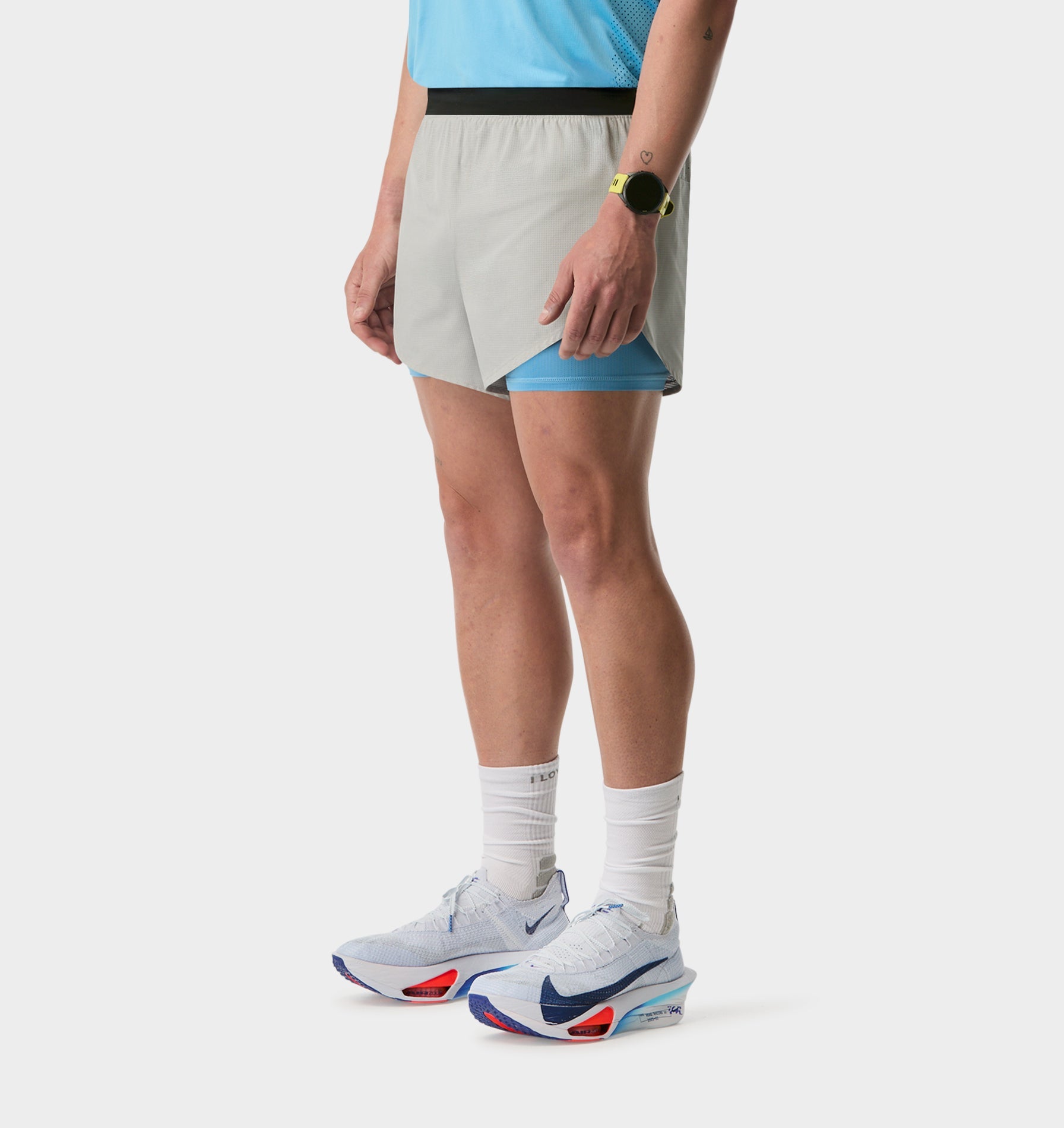 GR X ILU 3" Split Short - Grey