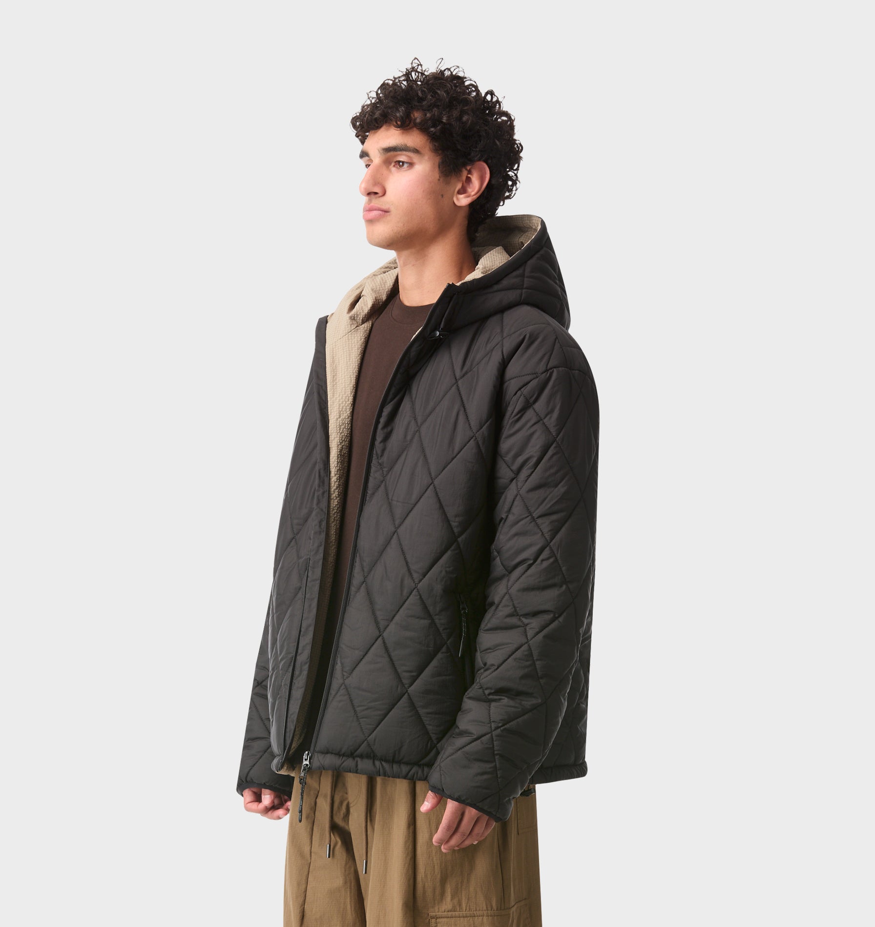 Puffer Hood Jacket - Black