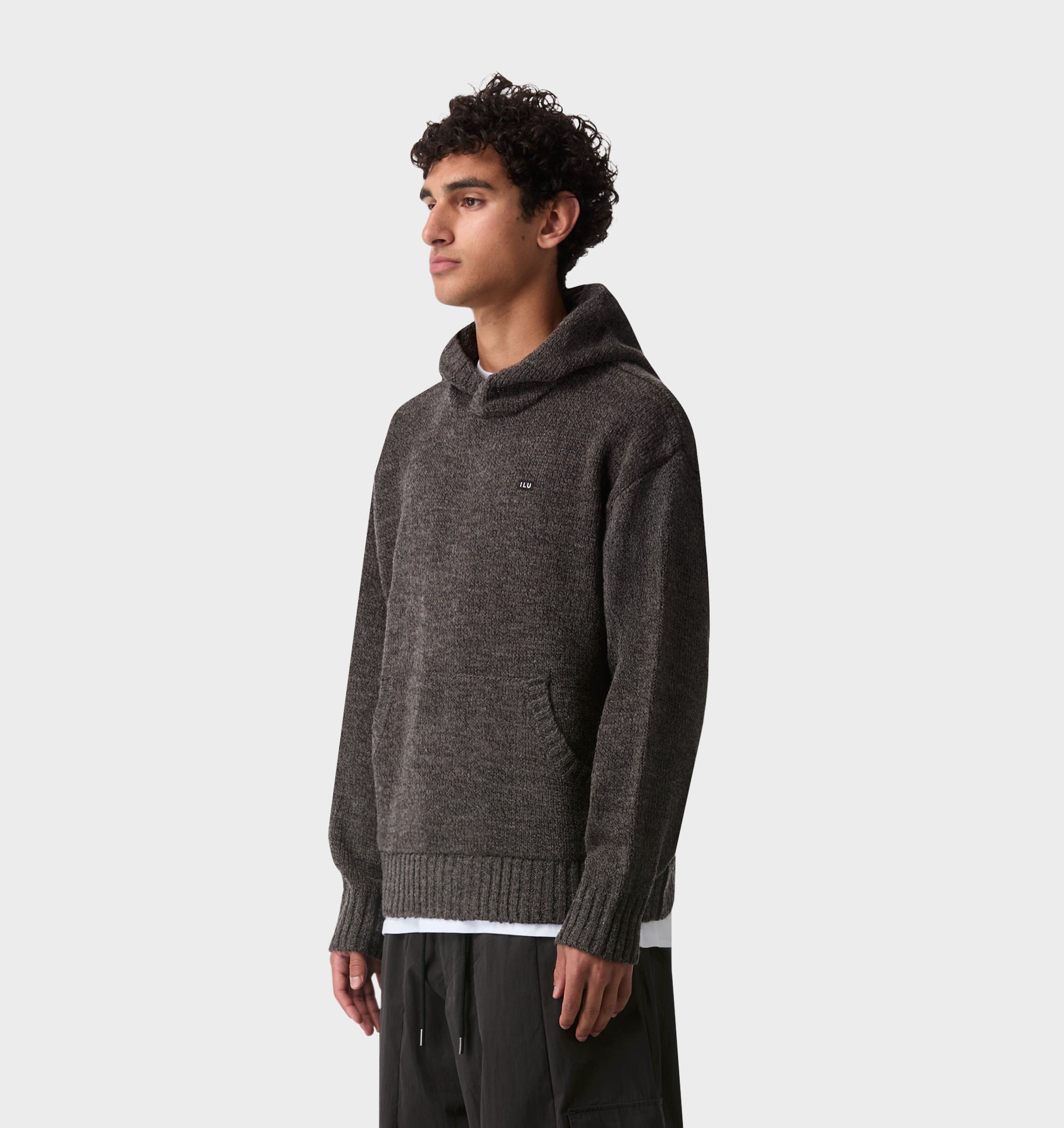 Knit Hood - Charcoal
