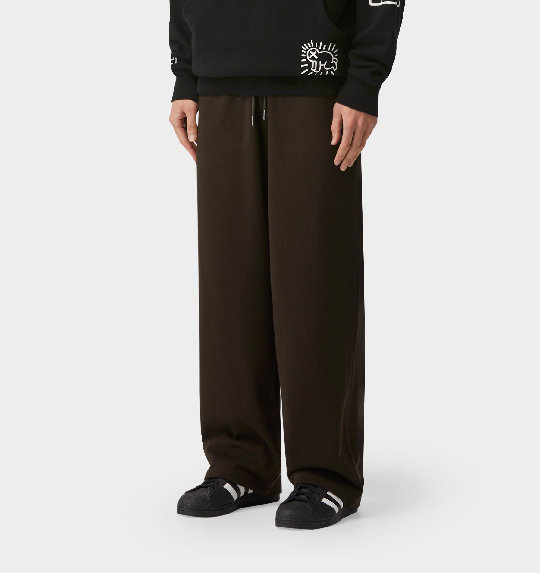 Wide Leg Track Pant - Coffee Bean
