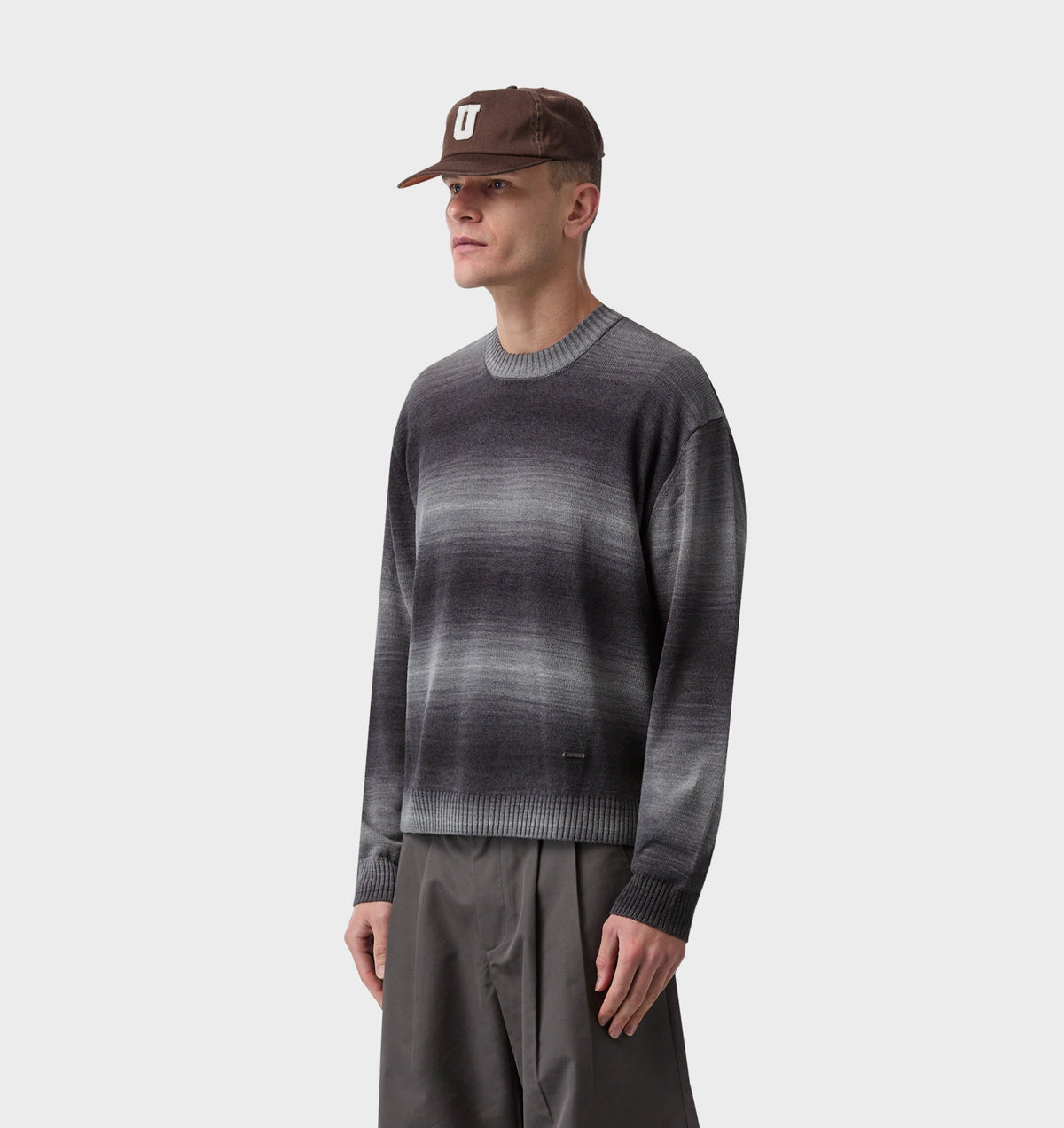 Lightweight Crop Knit Sweater - Gradient