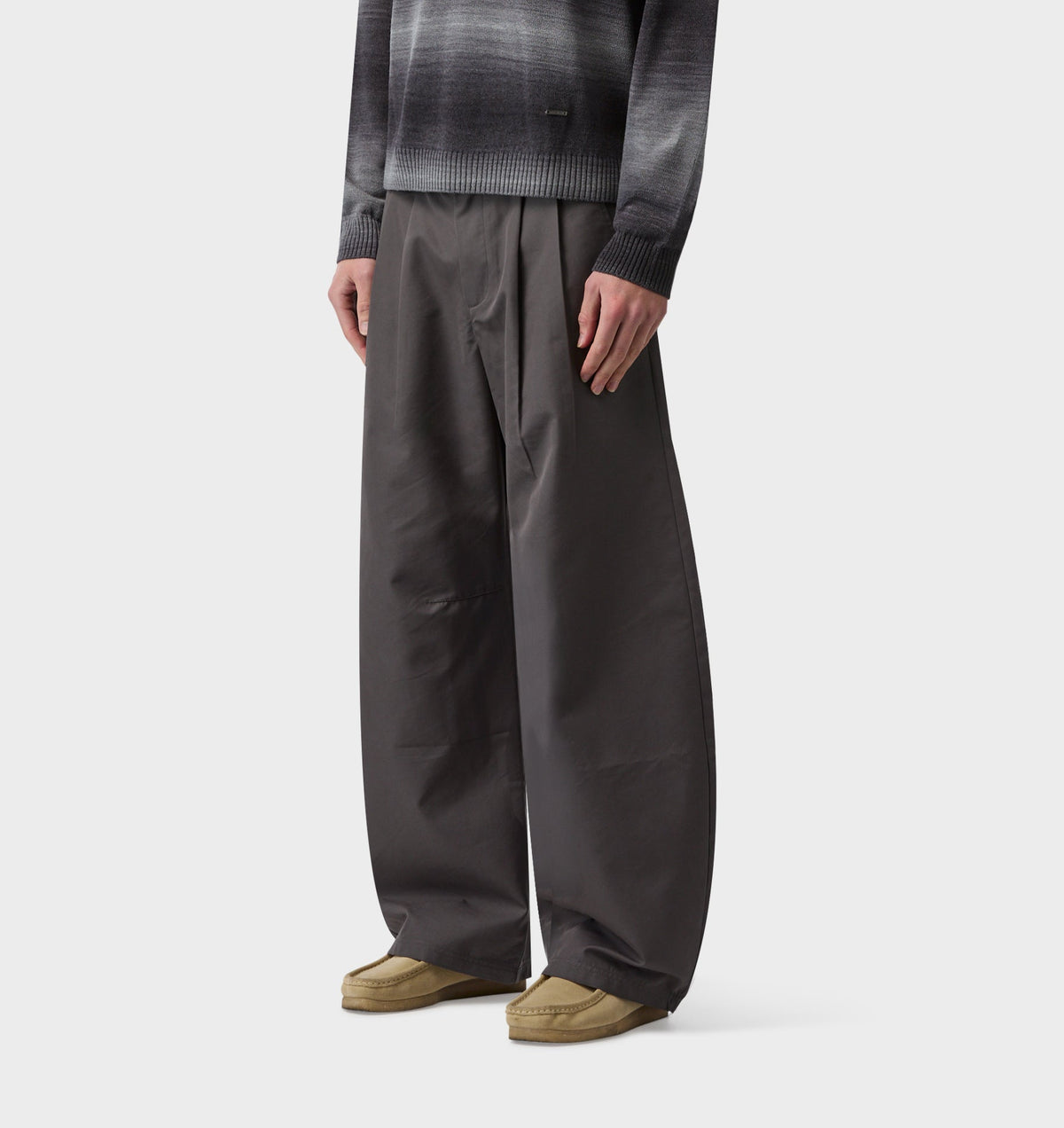 Balloon Pleat Pant - Charcoal Grey
