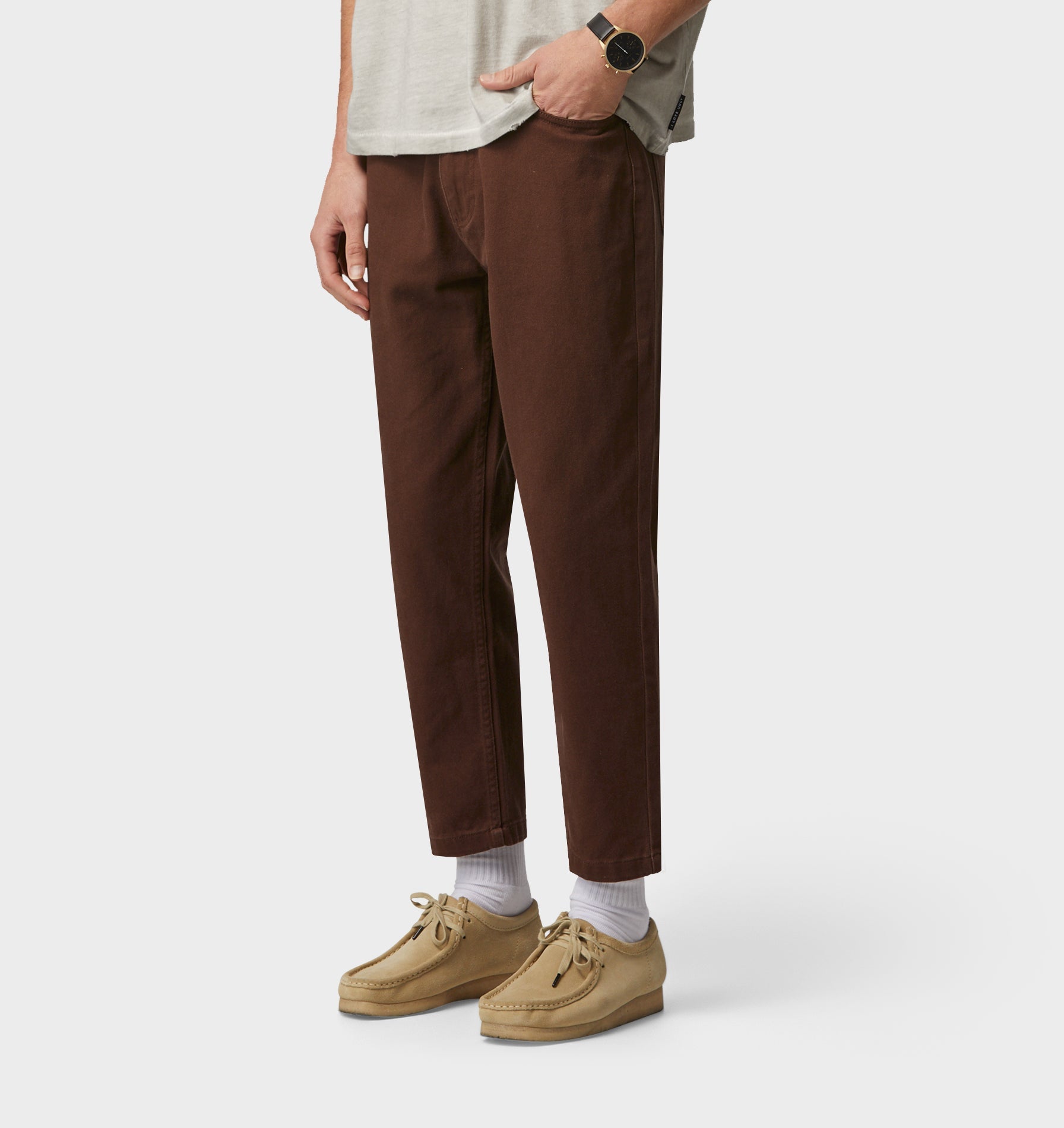 Cropped 90s Denim - Dark Brown