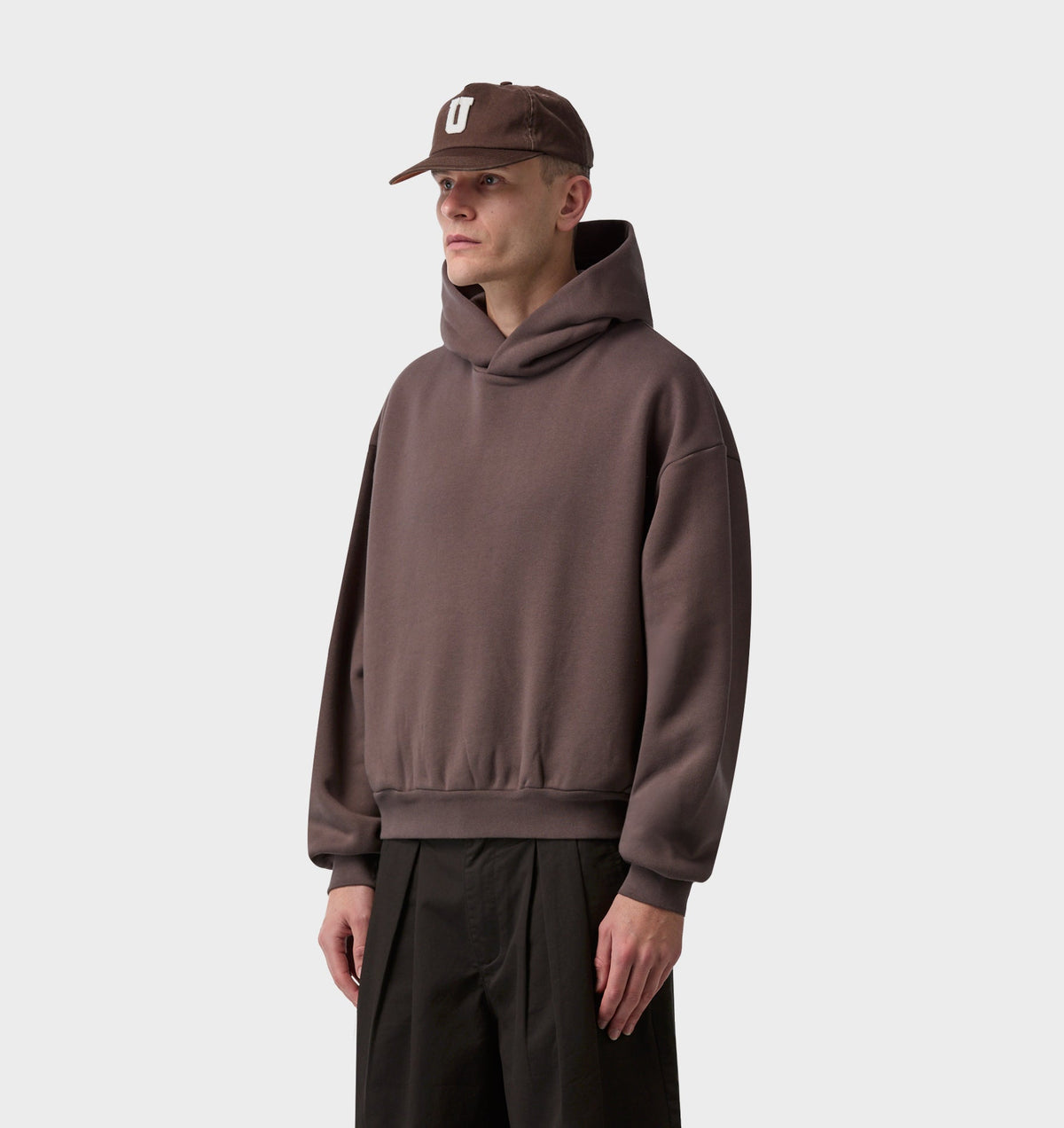 Heavy Crop Box Hood - Dusky Brown