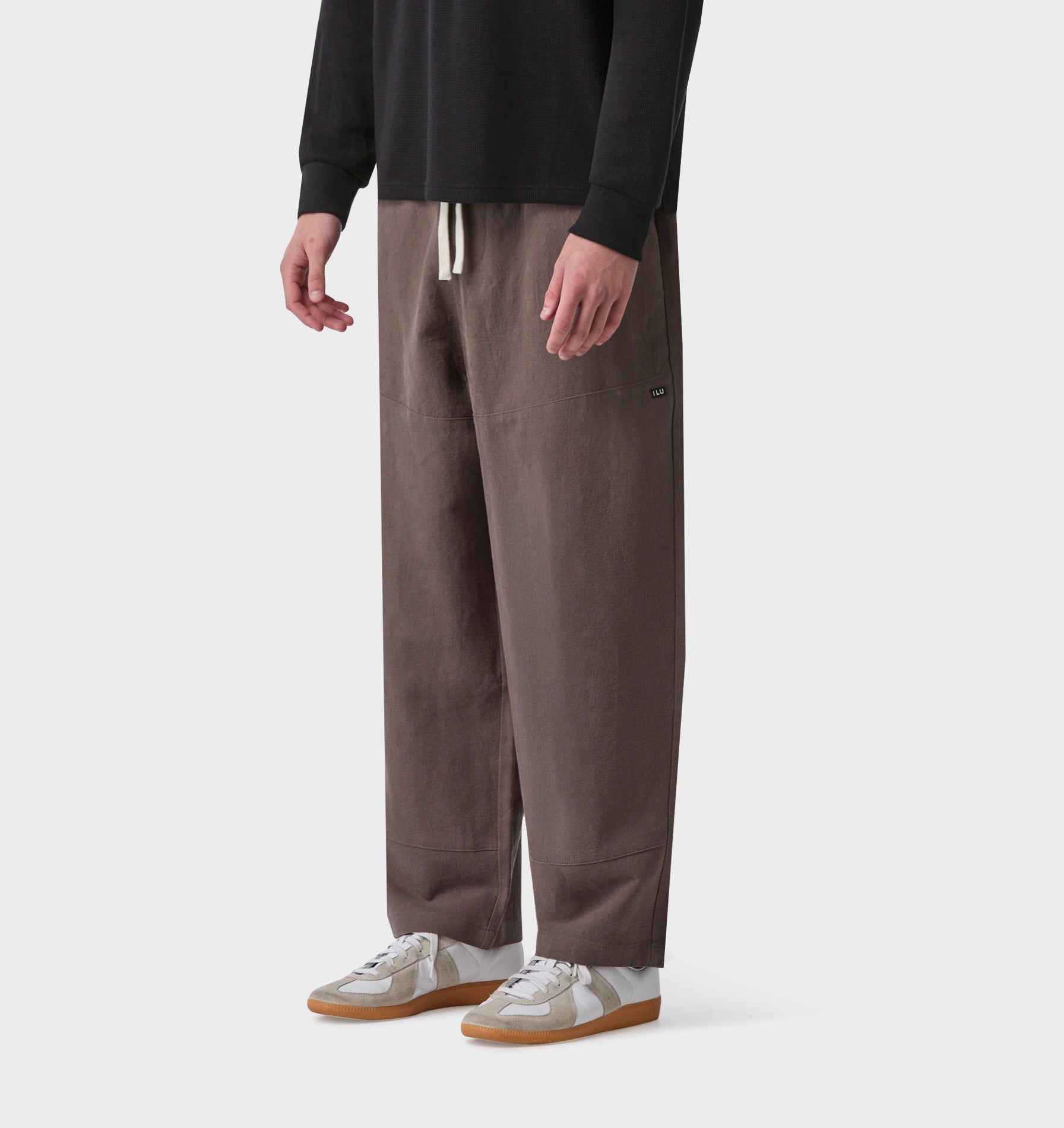 Linen Stirling Relaxed Pant - Mushroom