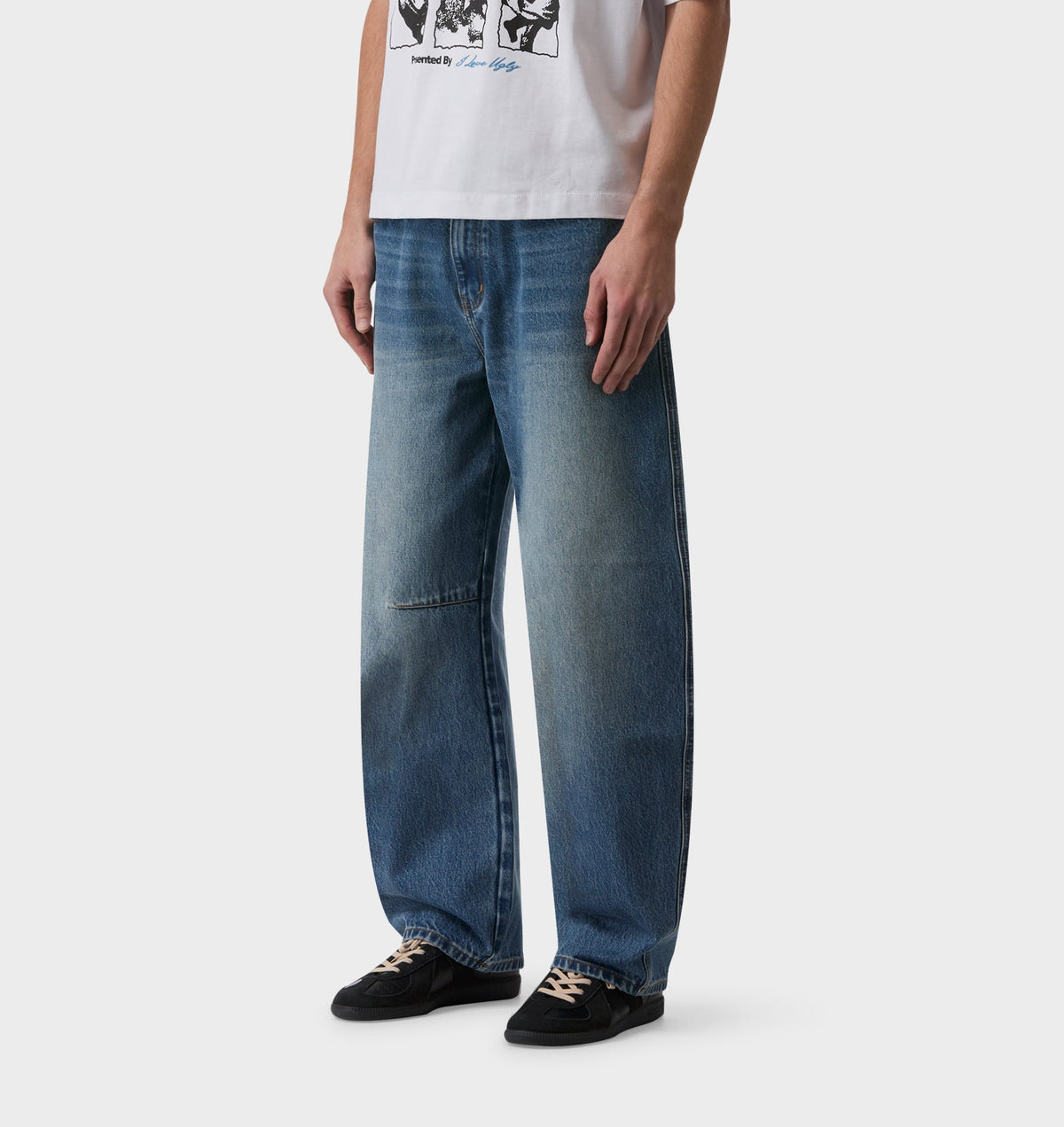 Barrel Leg Denim - Vintage Blue