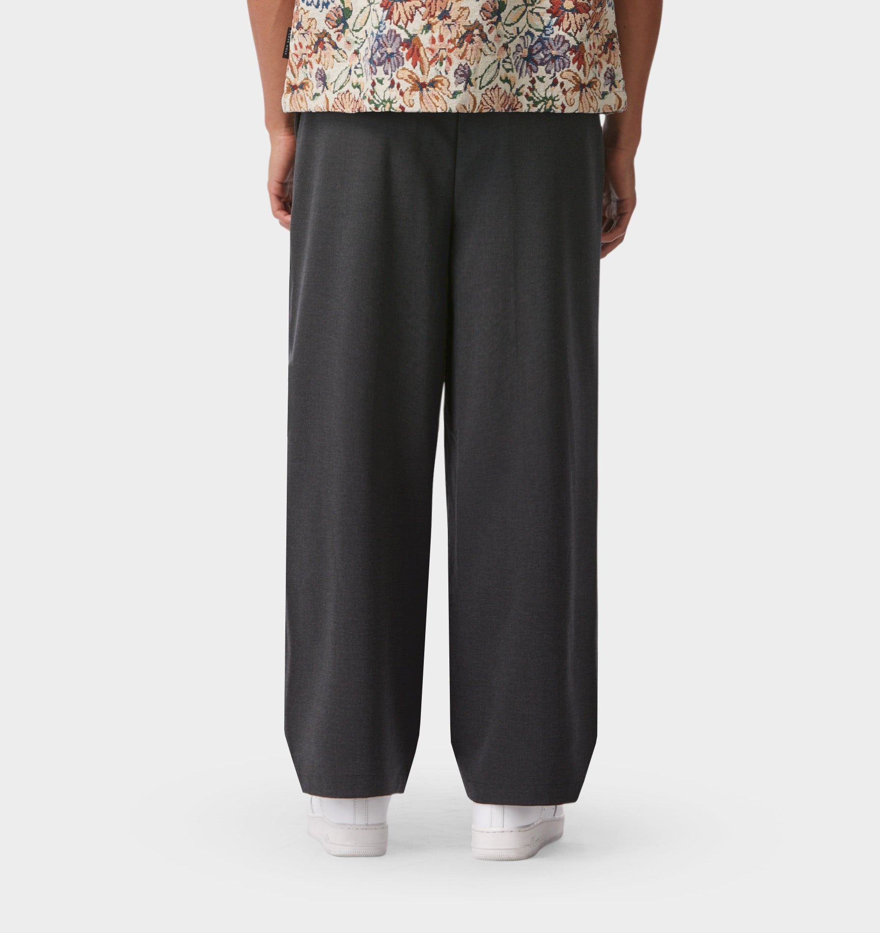 Albert Pleated Pant - Charcoal