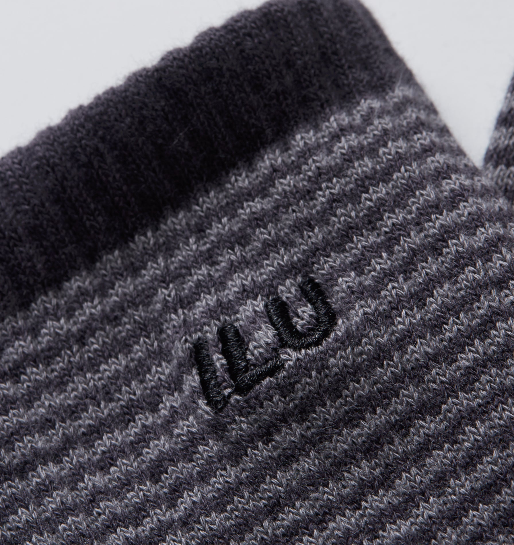 Stripe Basic Sock - Charcoal