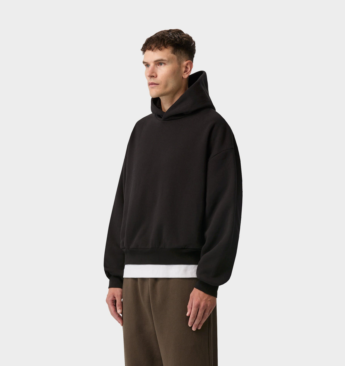 Heavy Crop Box Hood - Black