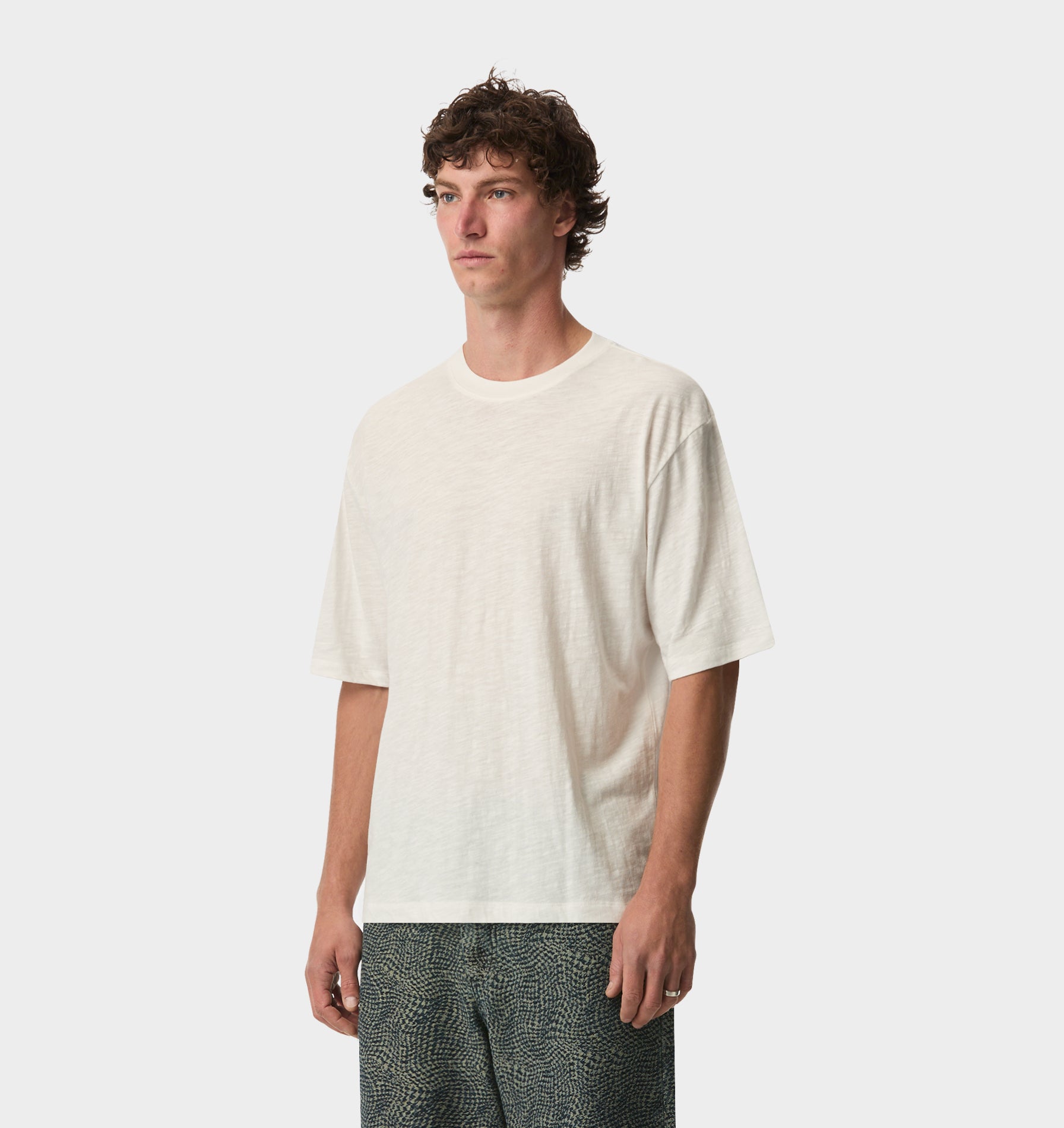 Slub Isaac Tee - White