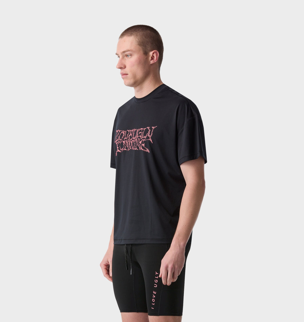 Liquified Active Crop Tee - Black/Ember Vortex