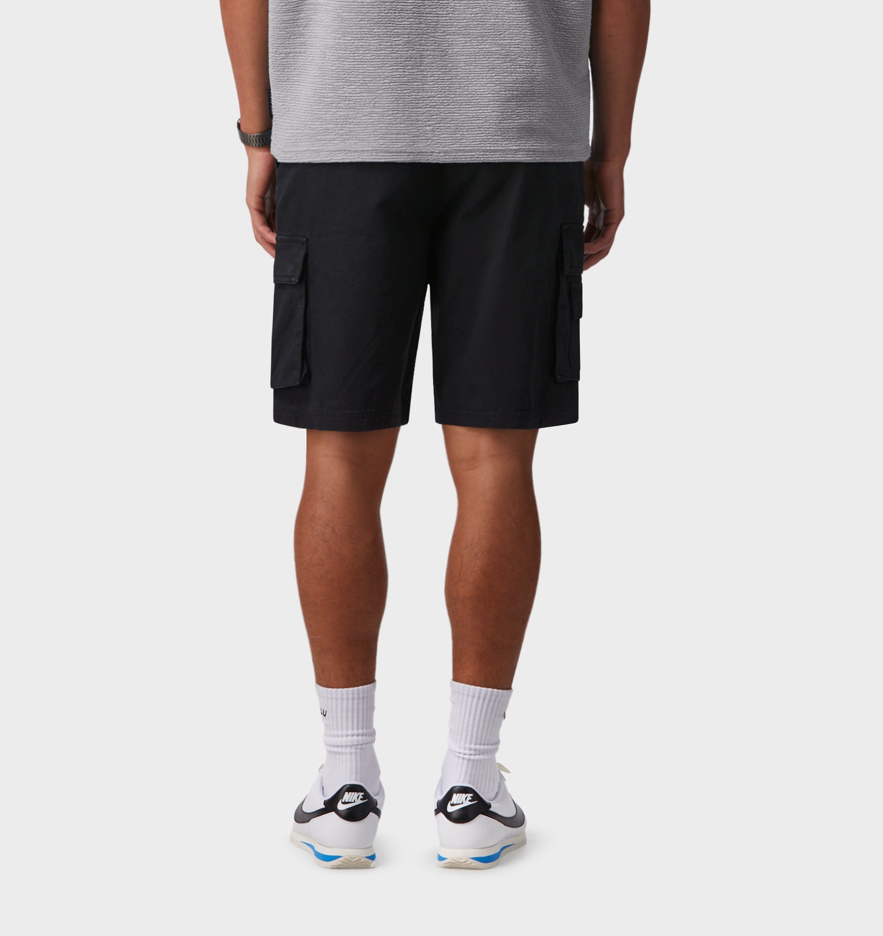 Ezra Cargo Short - Washed Black