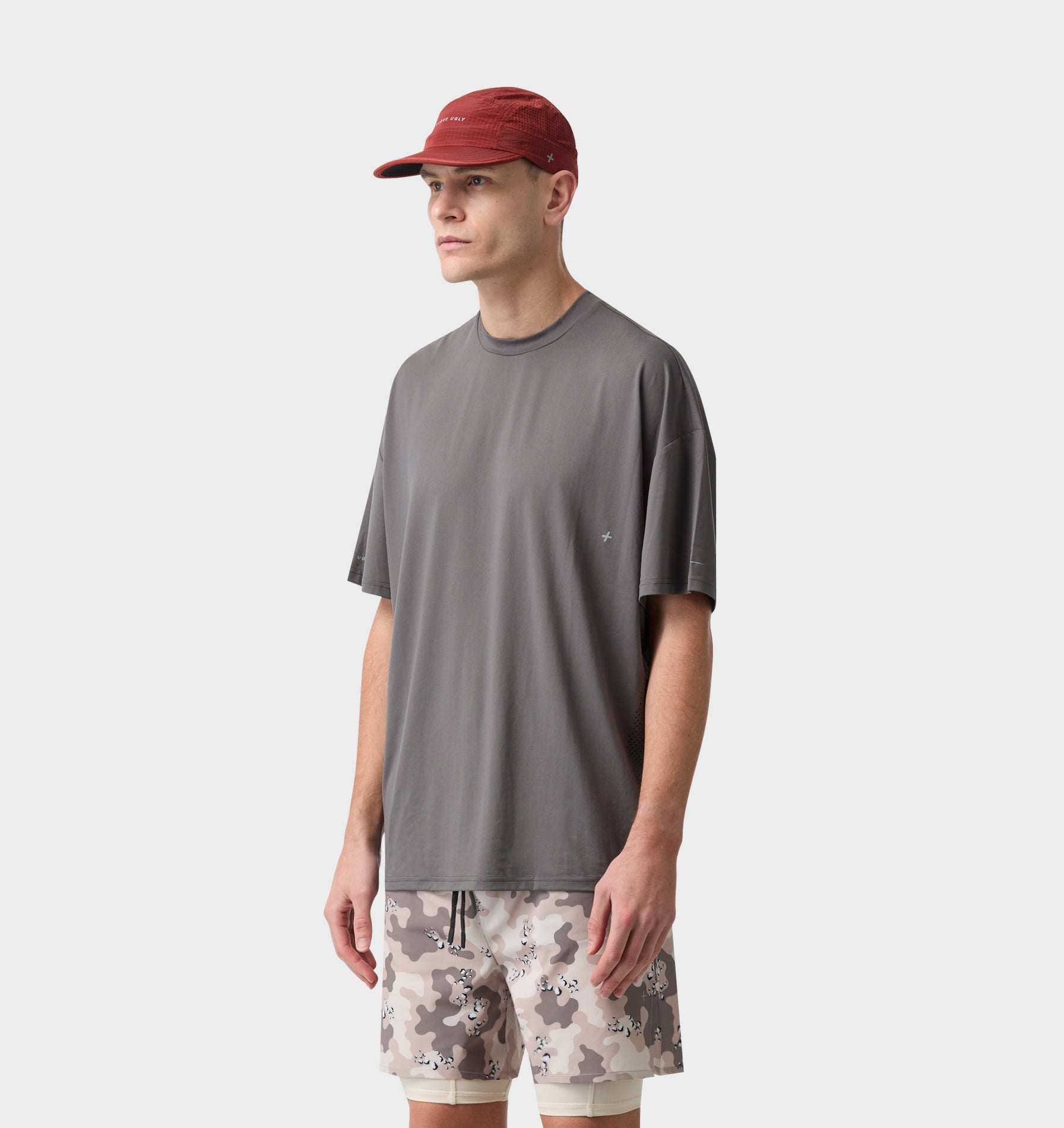Active Box Tee - Cobblestone