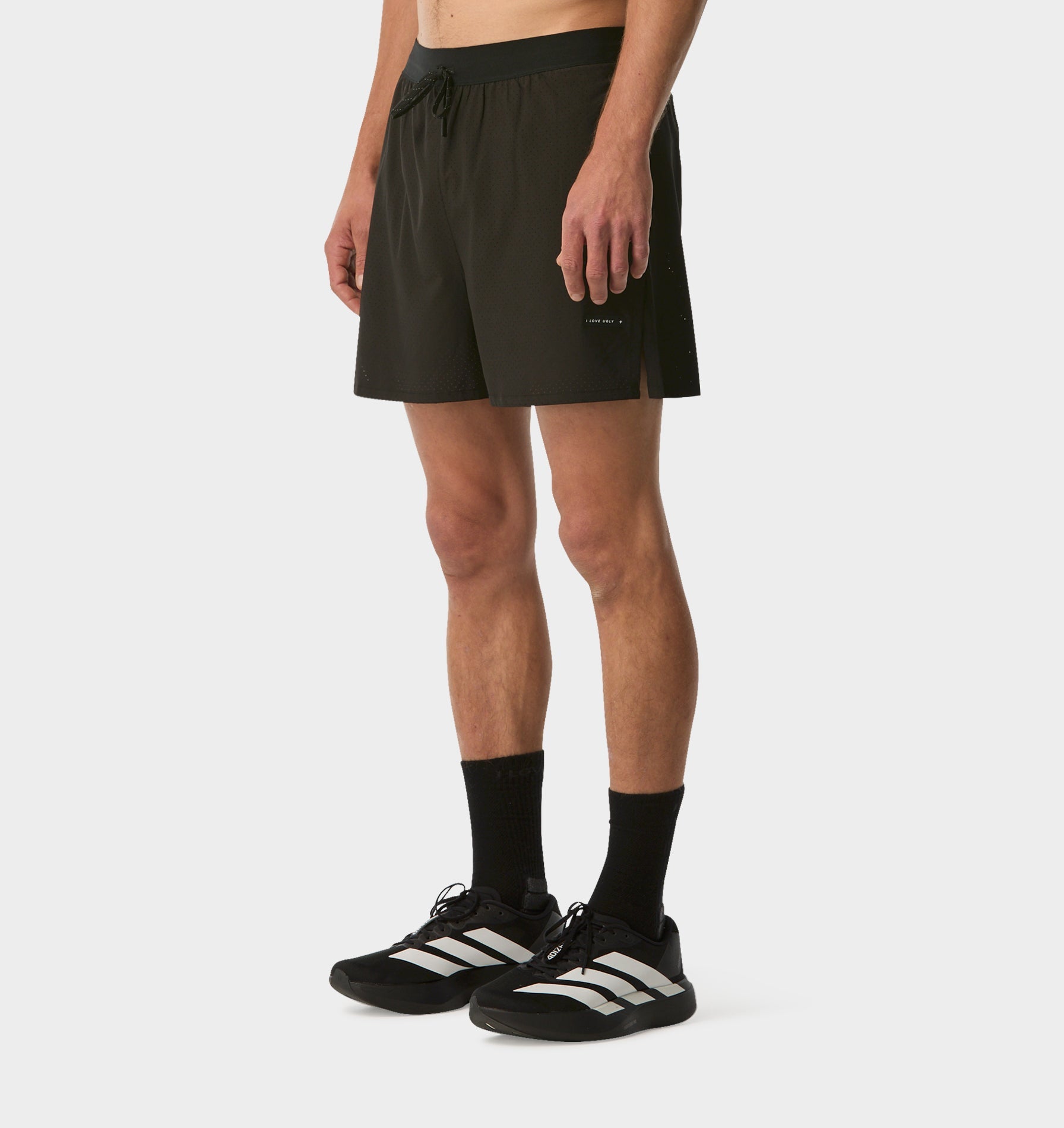 Active 4.5 Inch Laser Run Short - Black
