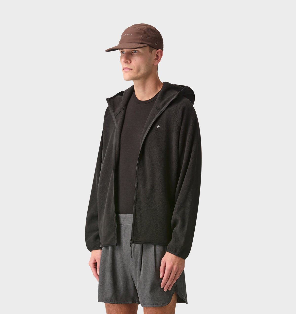 Active Full Zip Fleece - Black / Charcoal