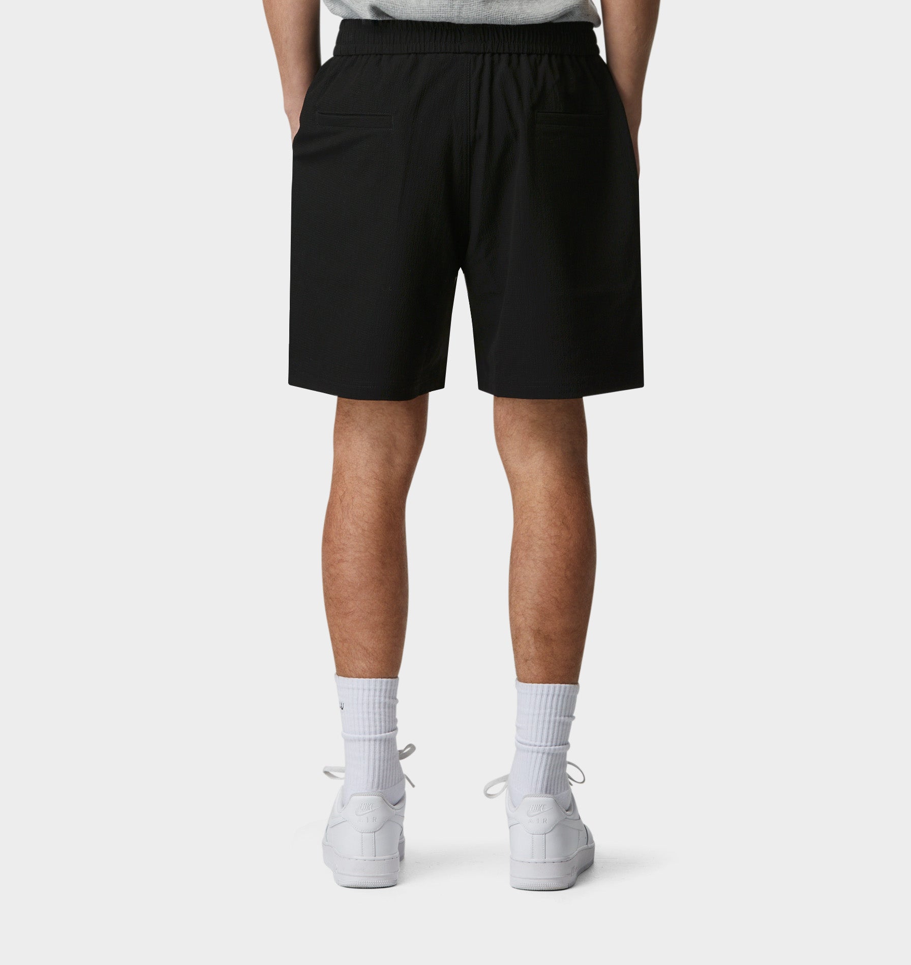 Seersucker Michael Pleat Short - Black