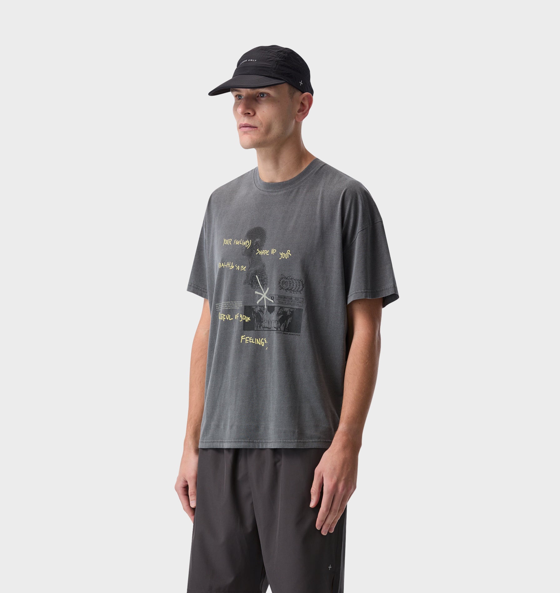 State Of Mind Cotton Crop Tee - Washed Black