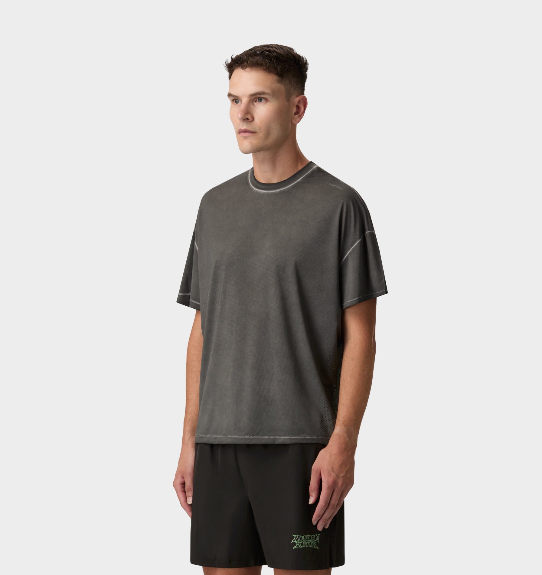 Active Crop Tee - Washed Black