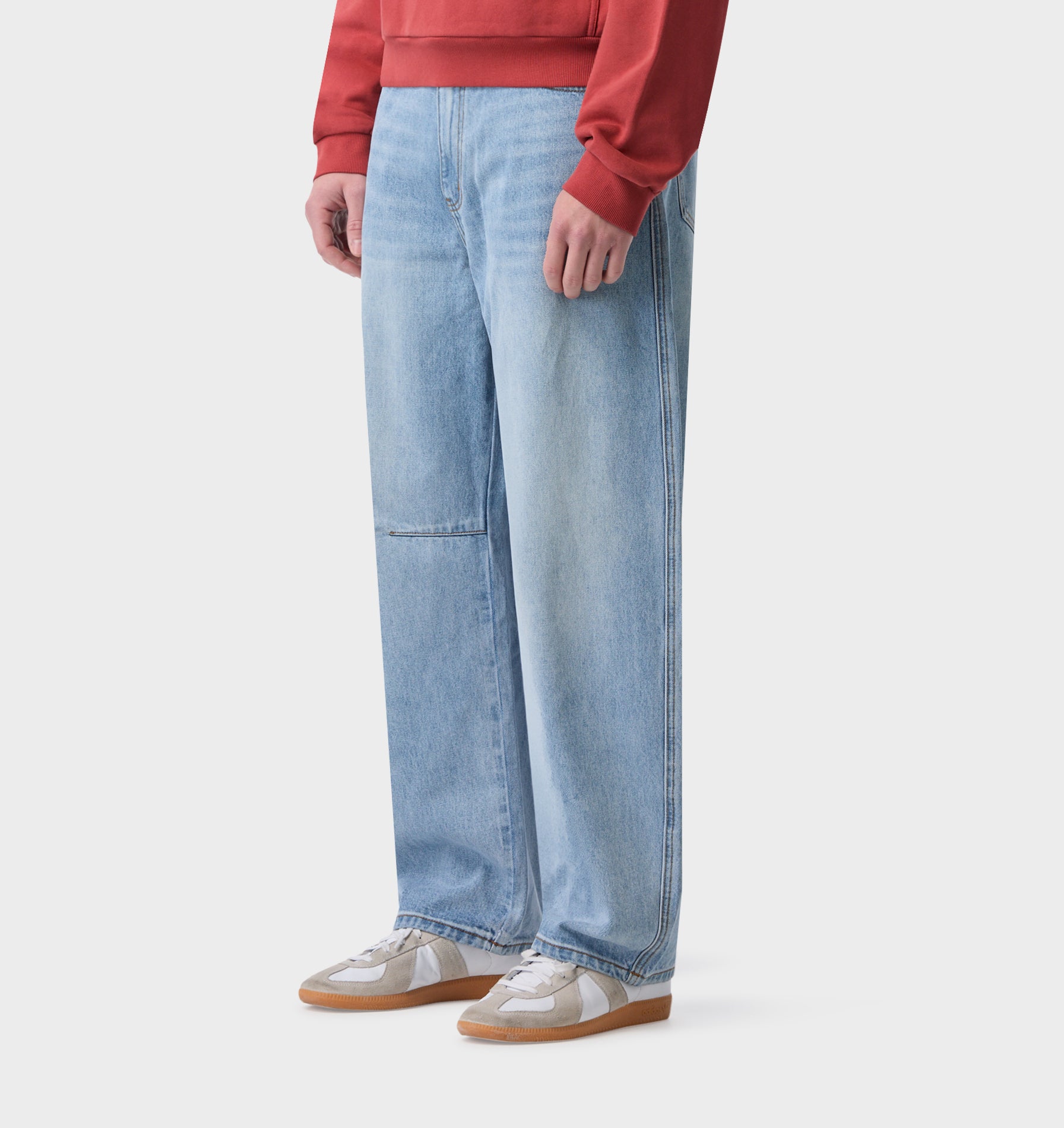 Barrel Leg Denim - Faded Blue