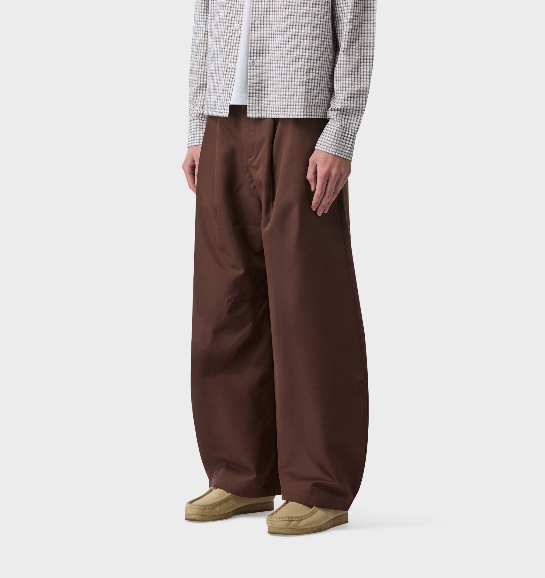 Balloon Pleat Pant - Brown