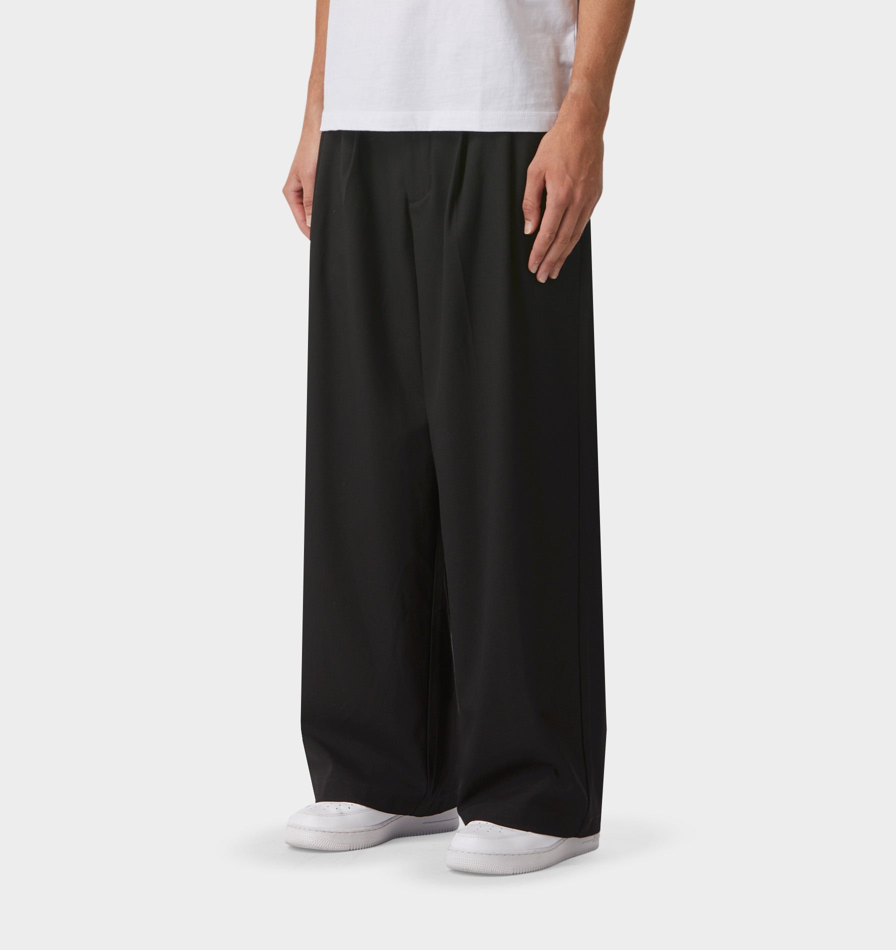 Albert Pleated Pant - Black