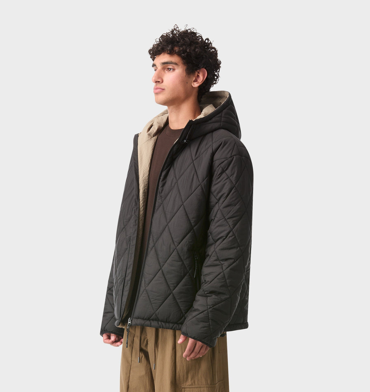 Puffer Hood Jacket - Black
