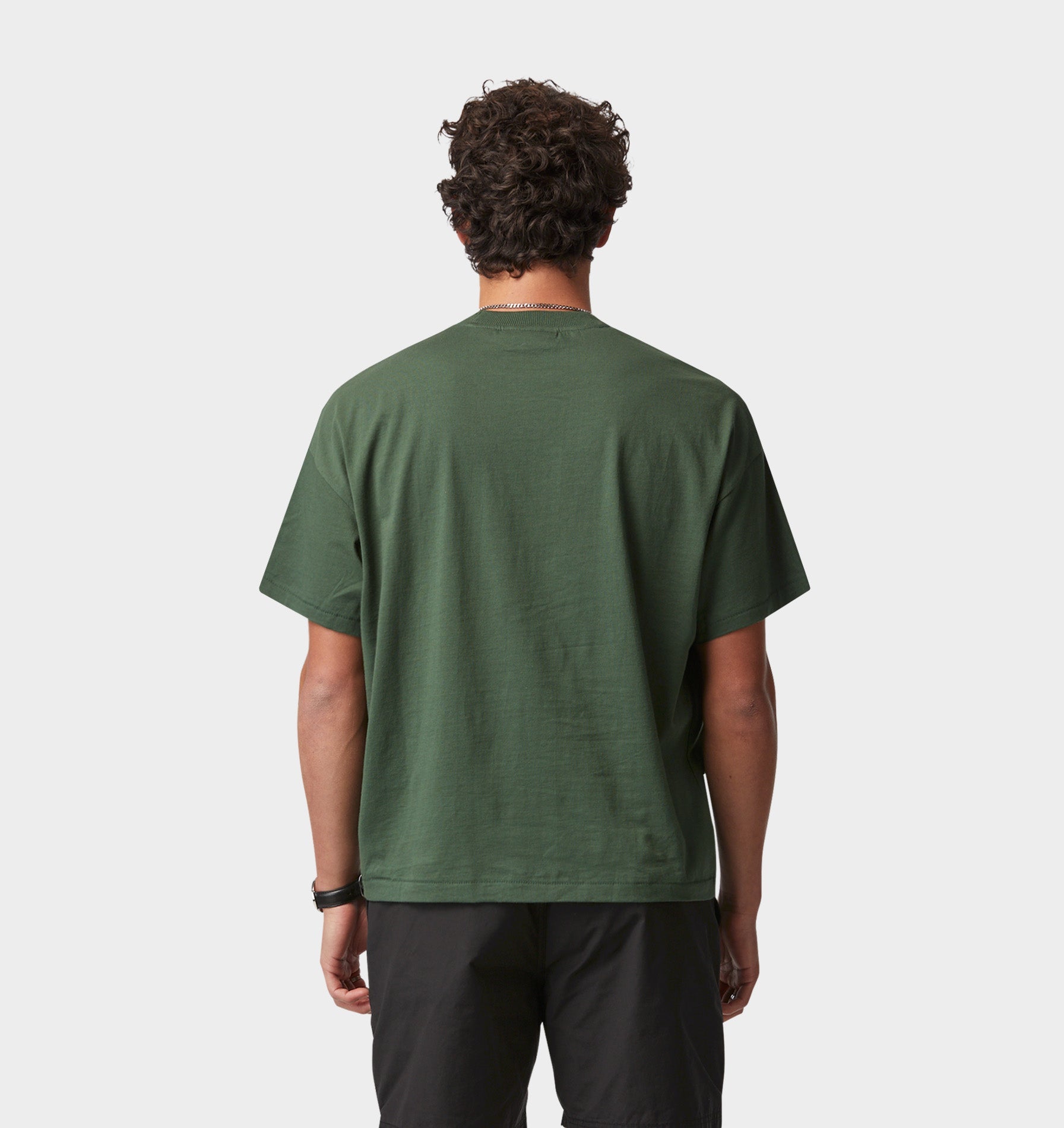 Lewi Crop Tee - Forest Green
