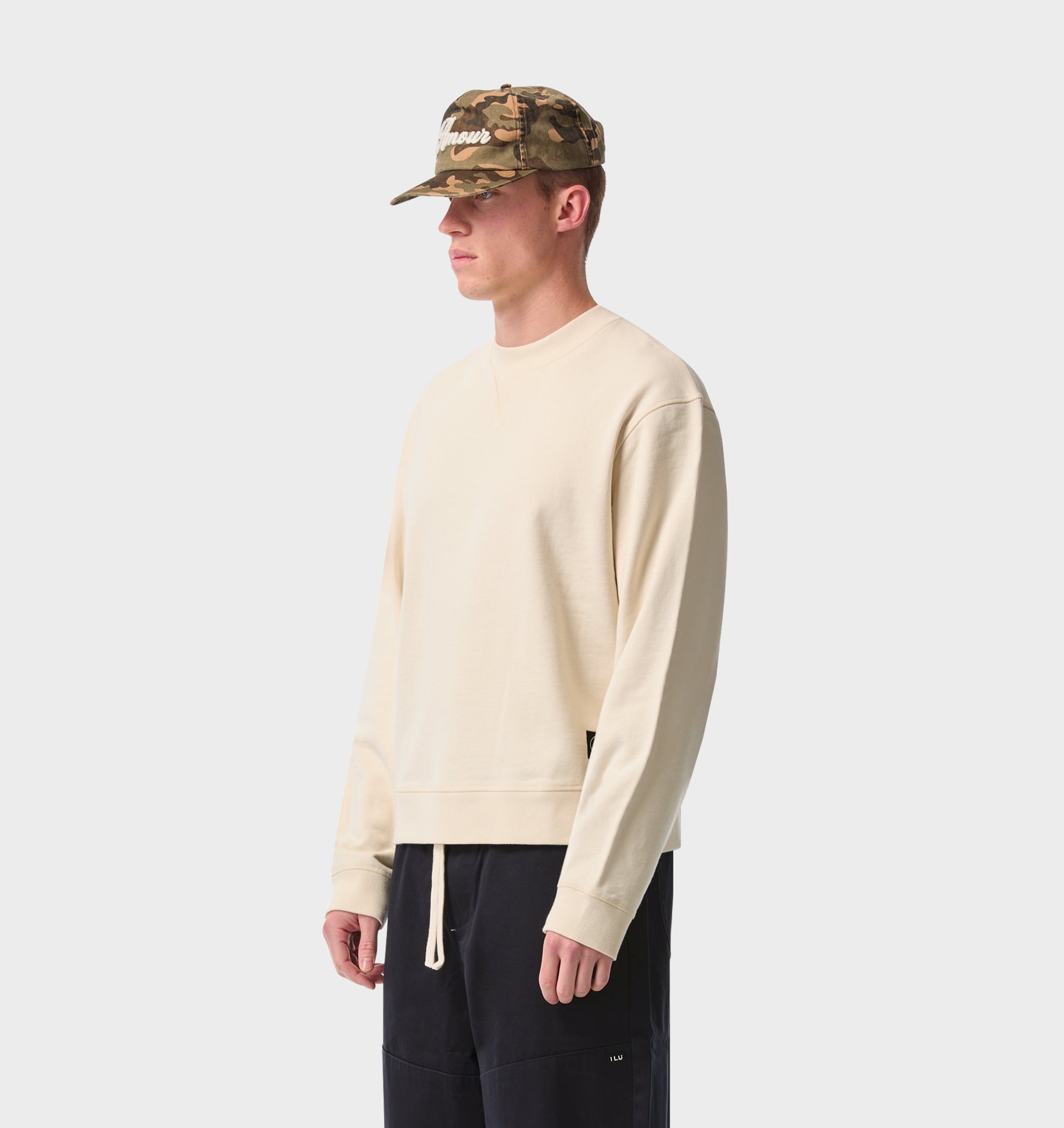 Crop Oversized Crew - Off White