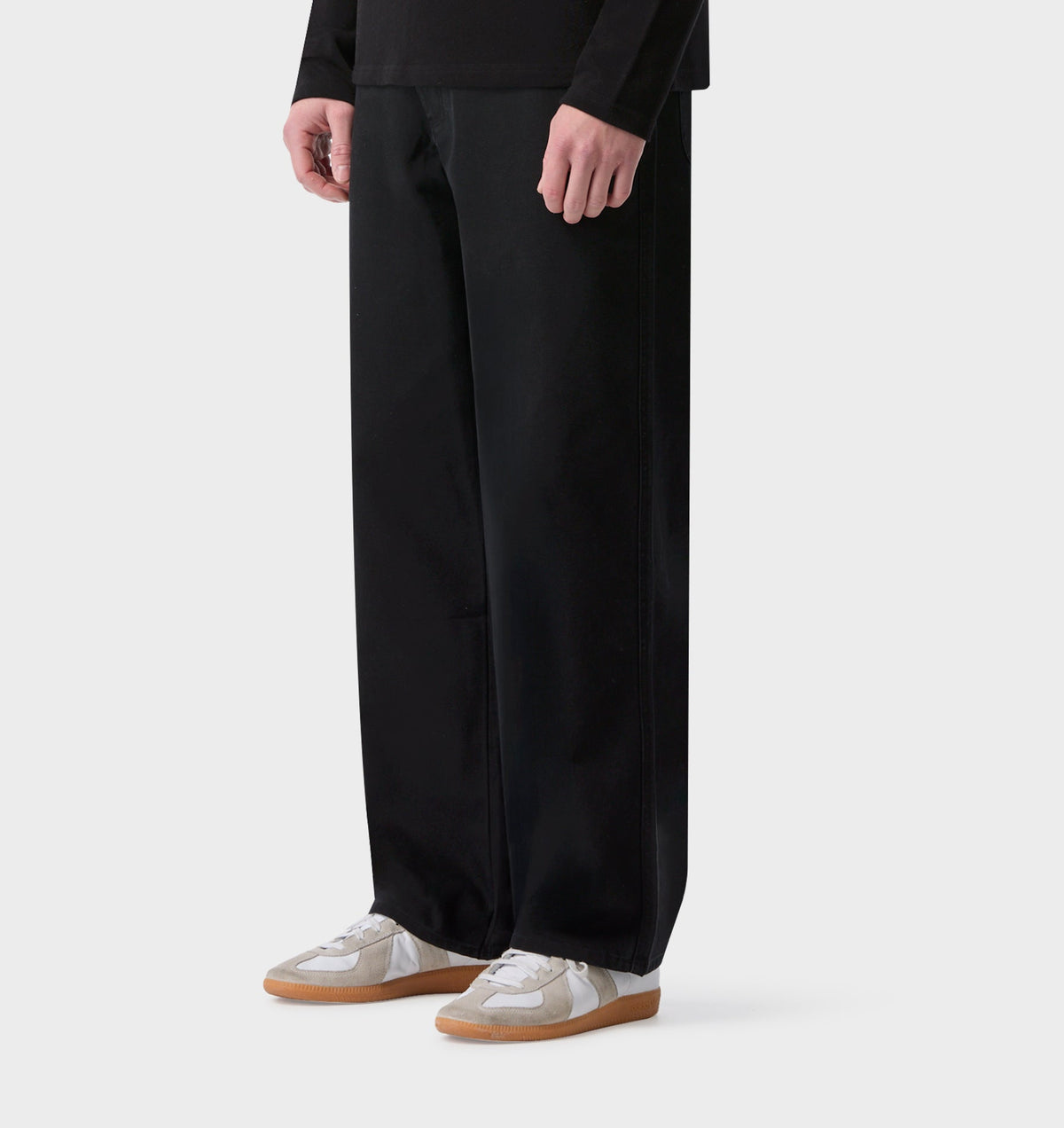 Edgar Wide Canvas Pant - Faded Black