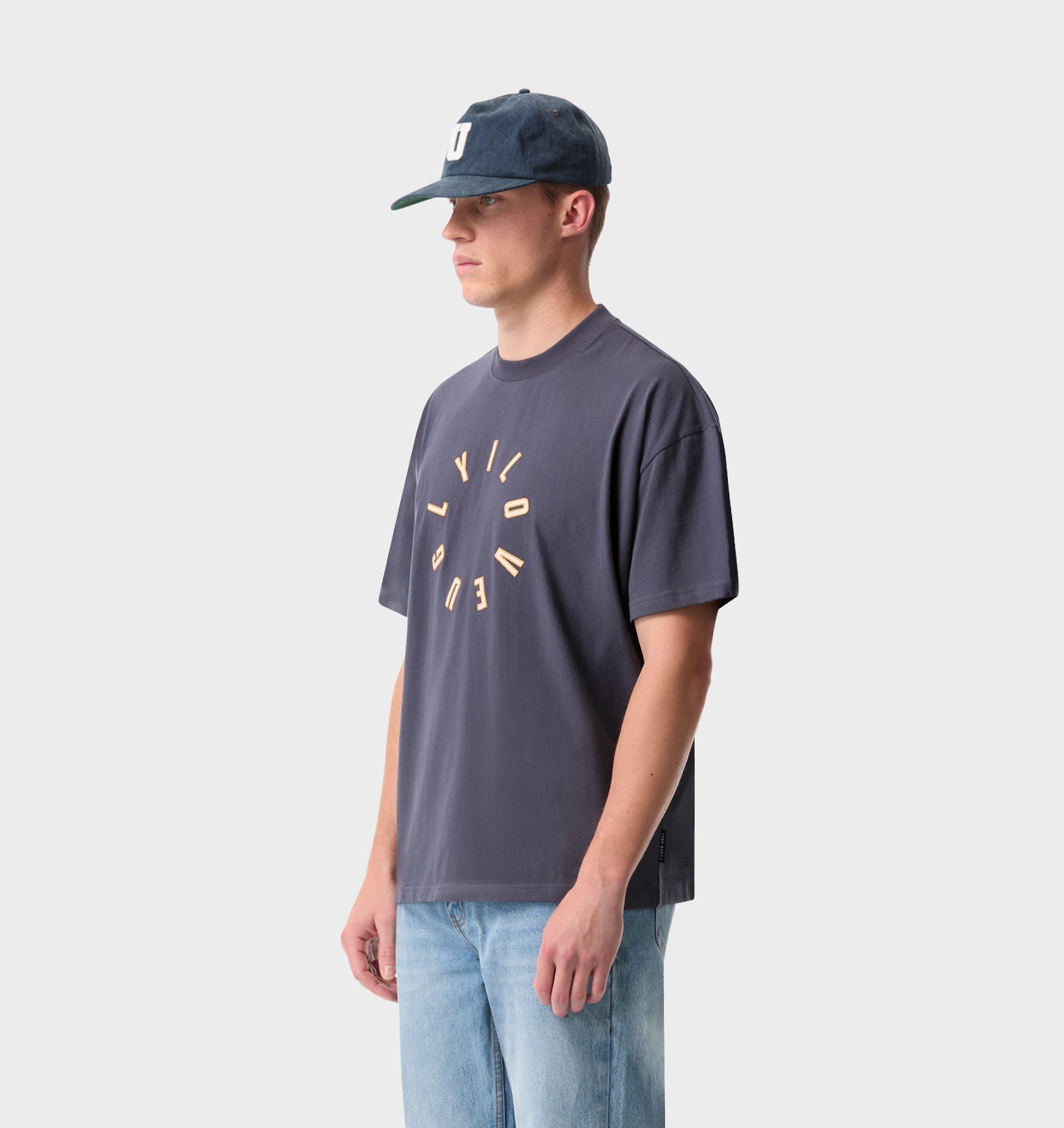 Hoop Logo Box Tee 2.0 - Indigo