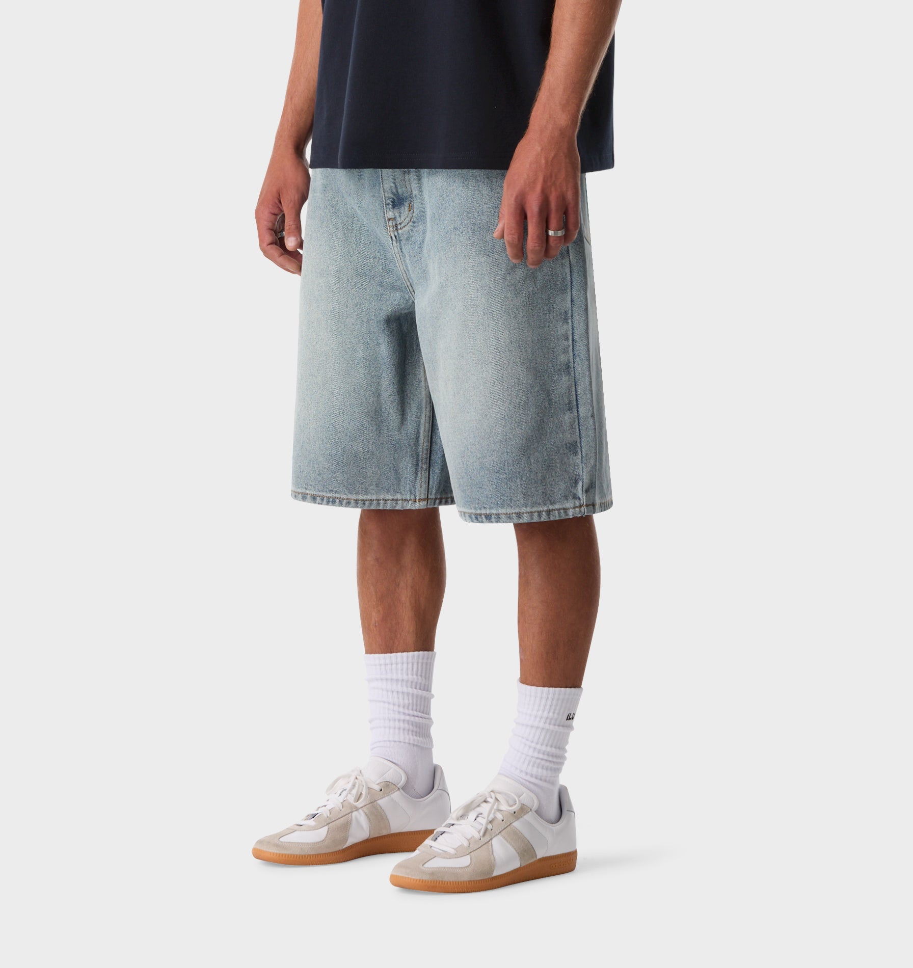Wyatt Denim Short - Grey Blue