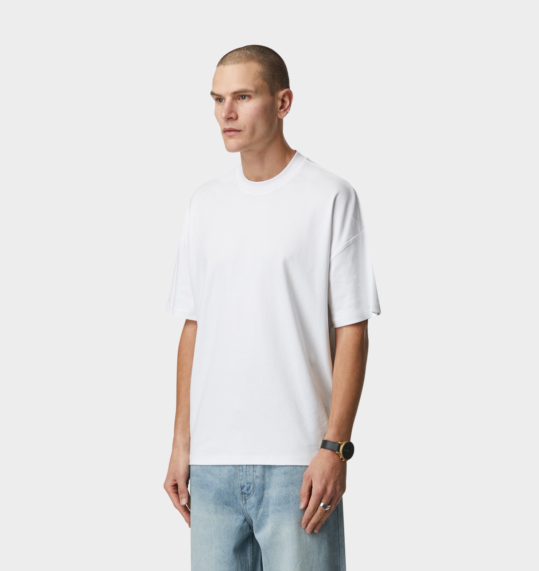 Interlock Lewi Crop Tee - White