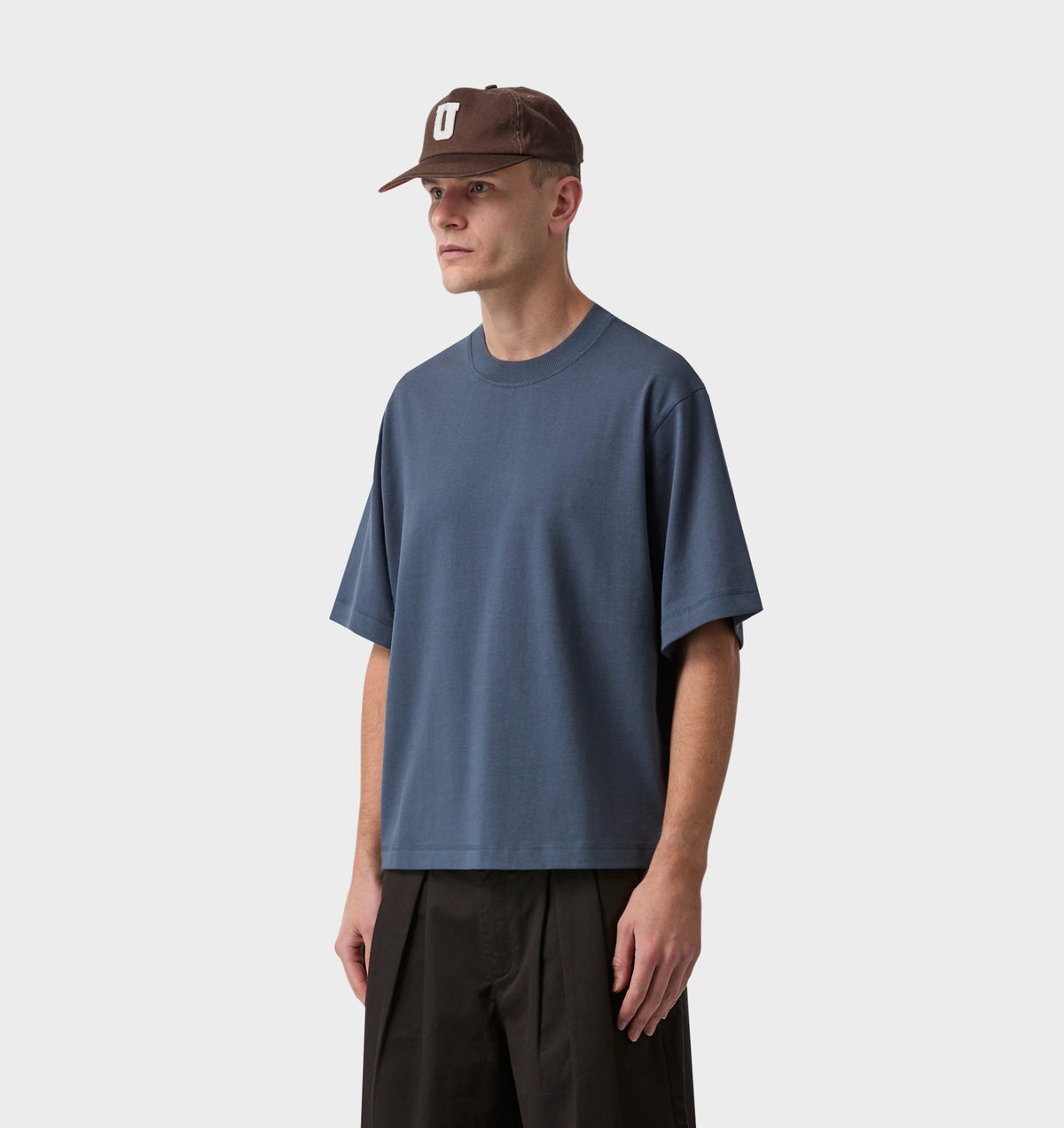 Crop Box Tee - Marine Blue