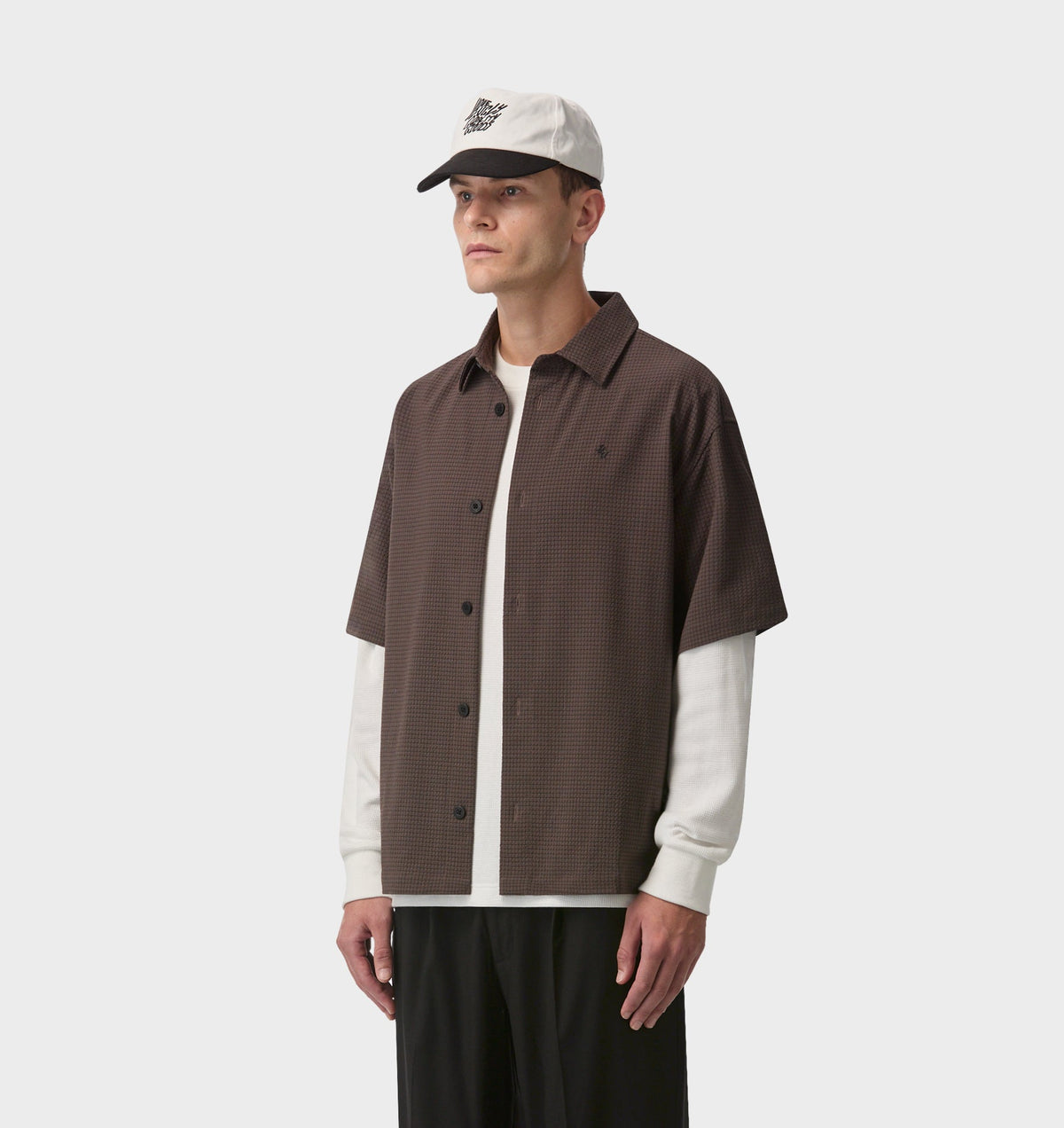 Dawson Boxy SS Shirt - Brown Check