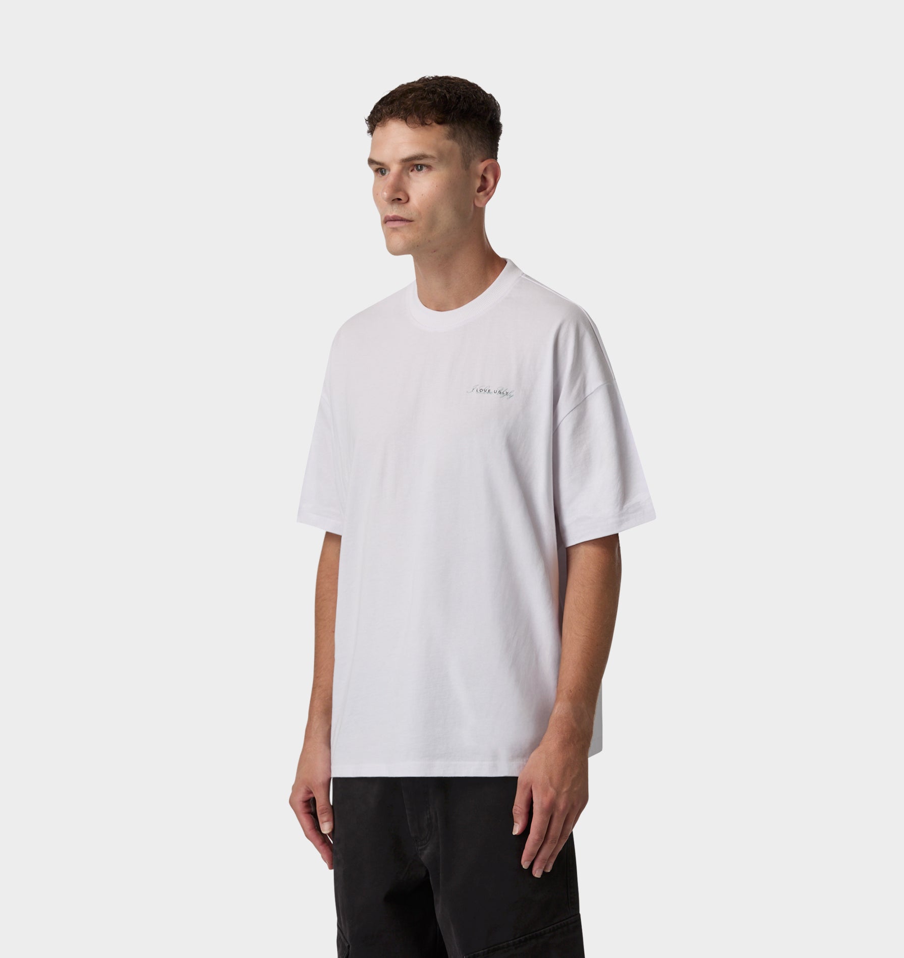 Cursive Box Tee 2.0 - White