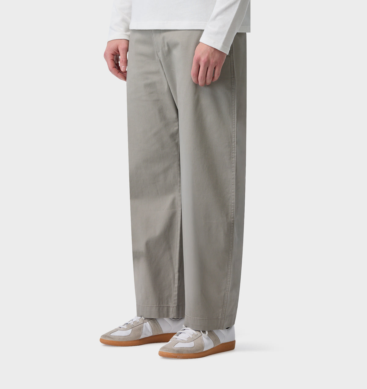 Barrel Leg Pant - Light Grey