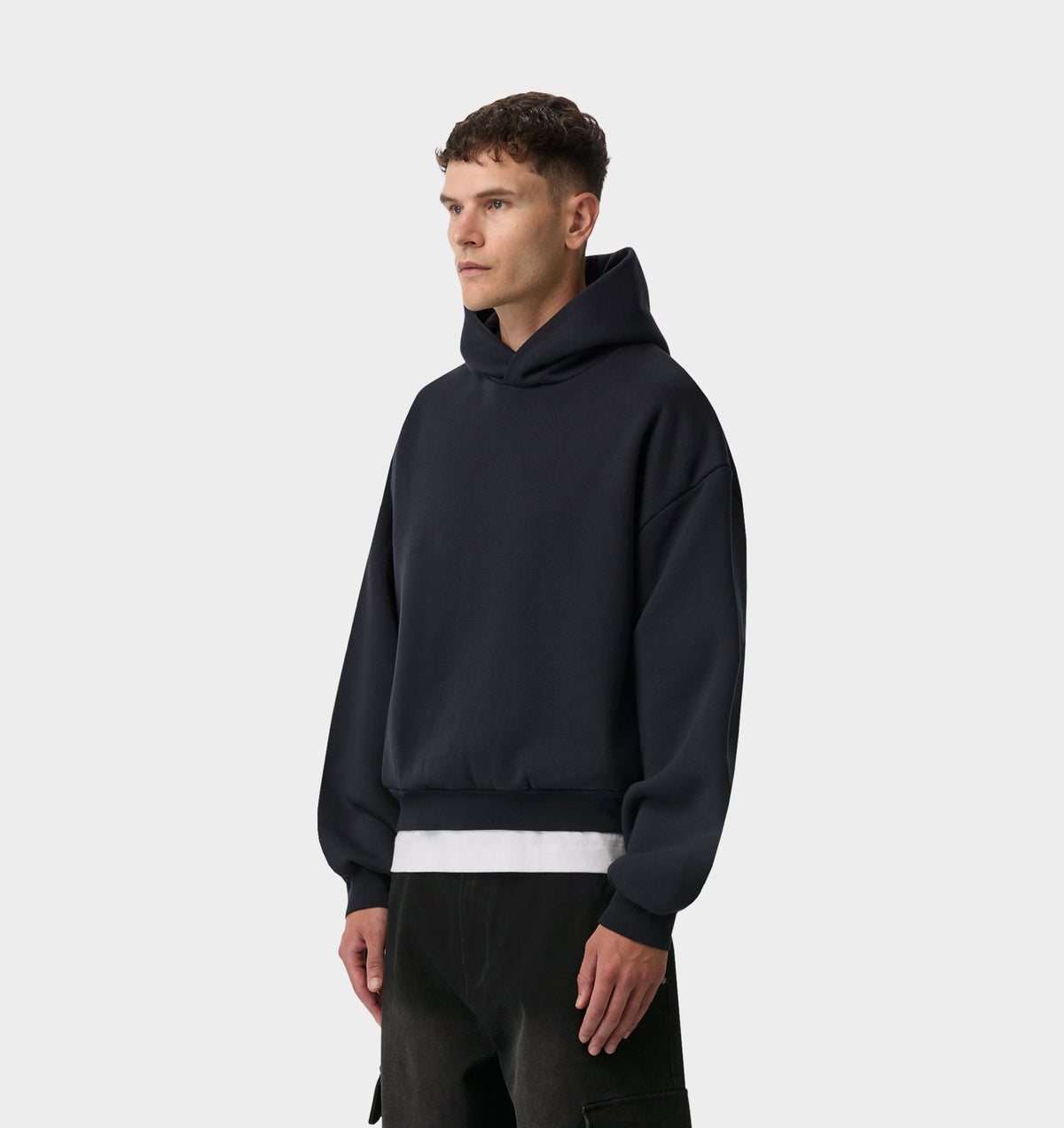Heavy Crop Box Hood - Dark Navy
