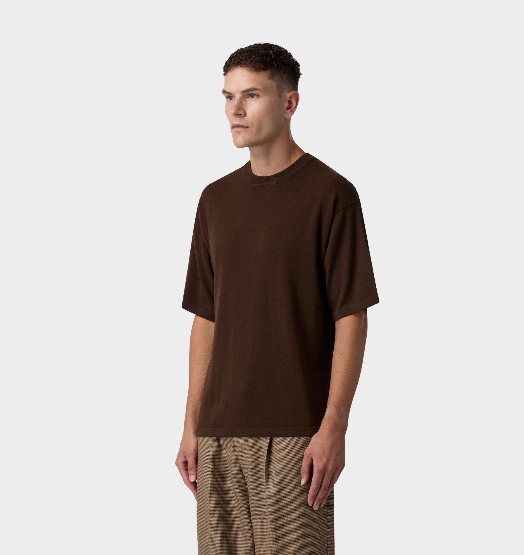 Knit Tee - Brown