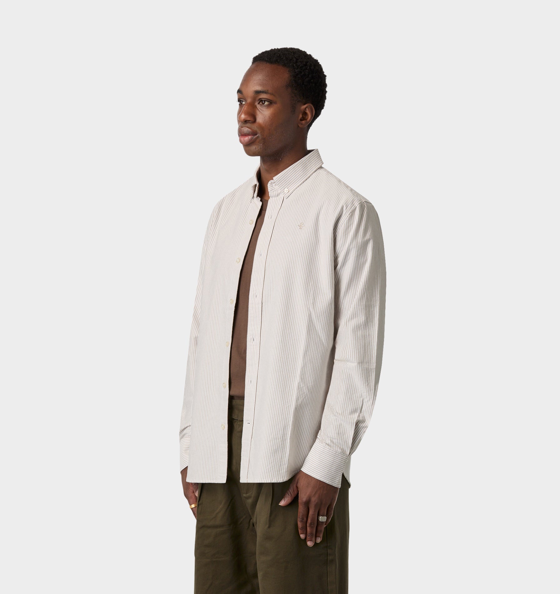 Ralph LS Shirt - Brown Stripe