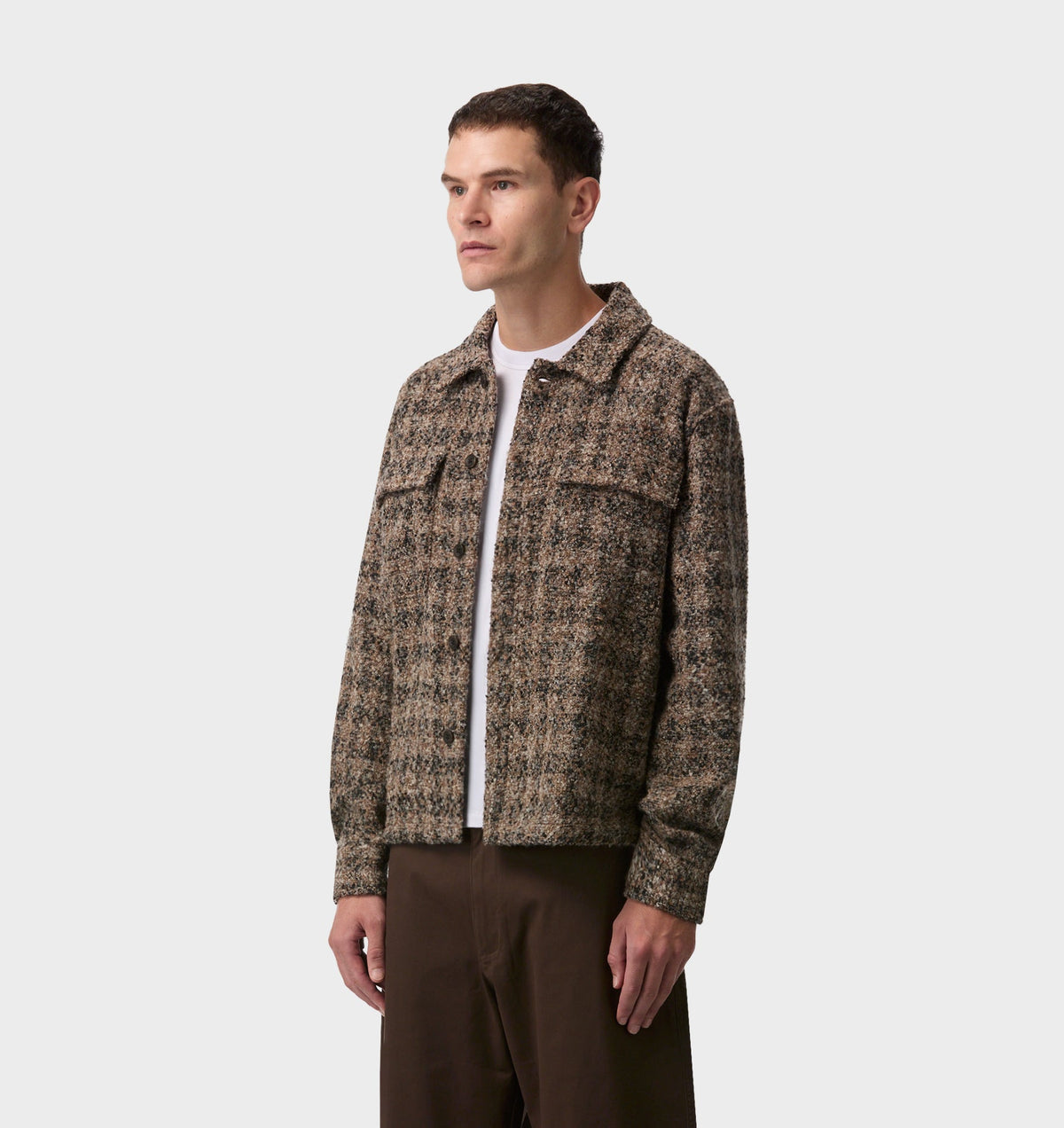 Boucle Overshirt - Brown/Black Check