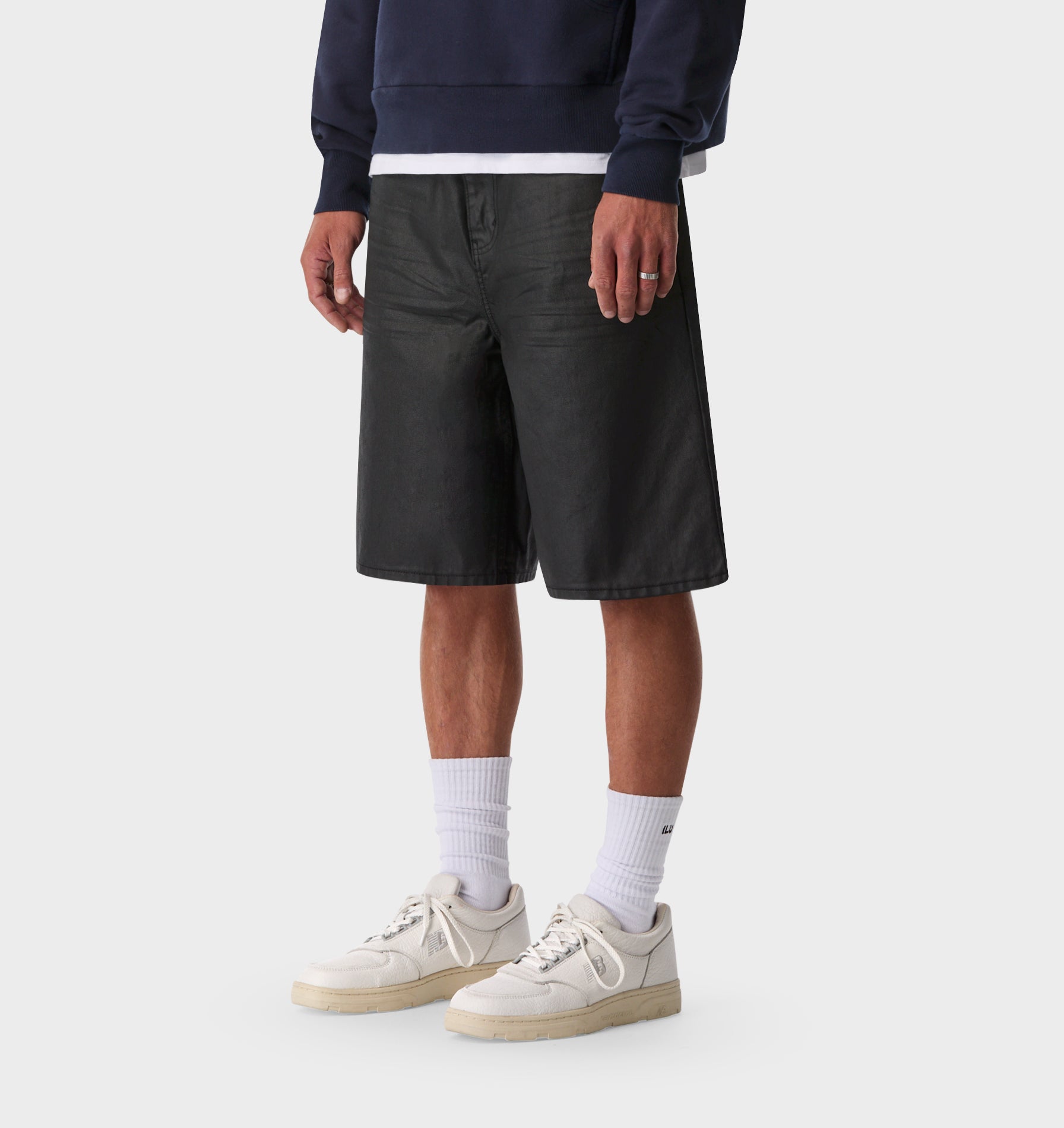 Wyatt Denim Short - Coated Black
