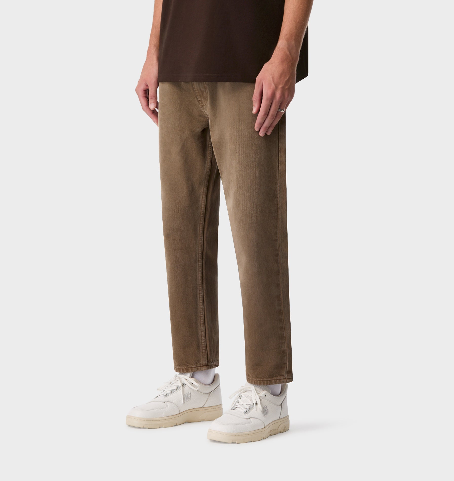 Cropped 90s Denim - Faded Mocha
