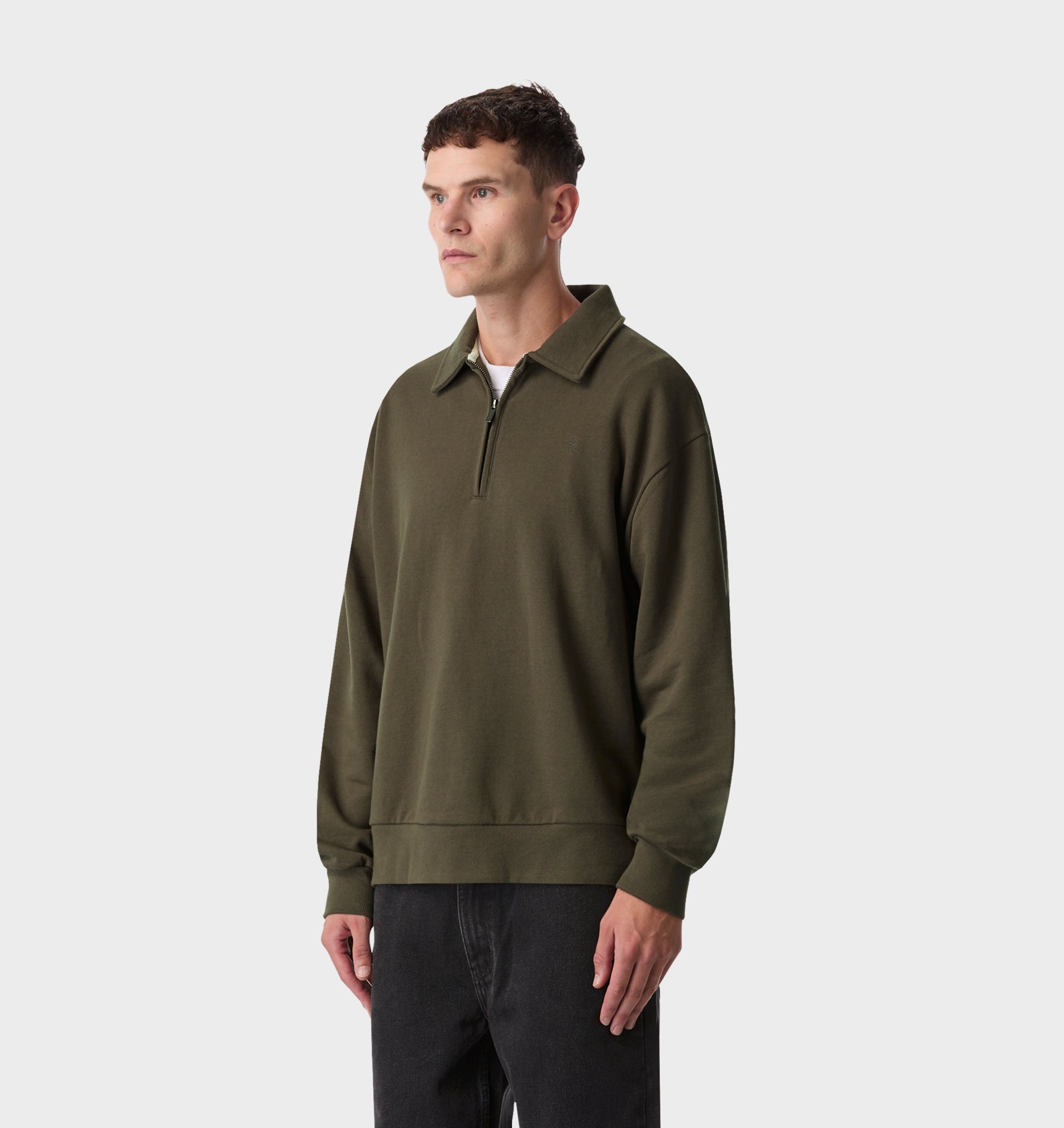 1/2 Zip Pullover - Burnt Olive