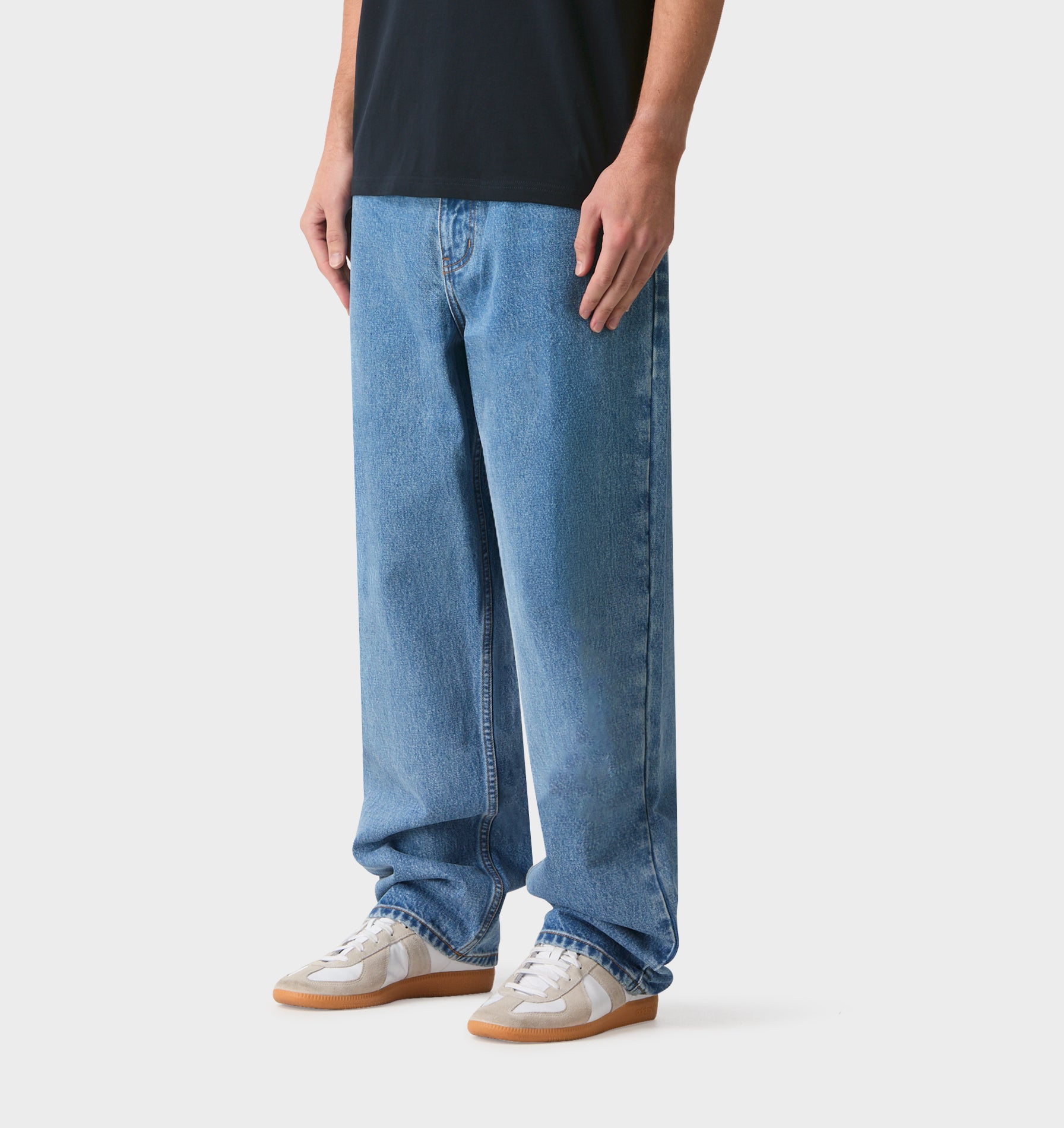 Edgar Wide Denim - Washed Vintage Blue