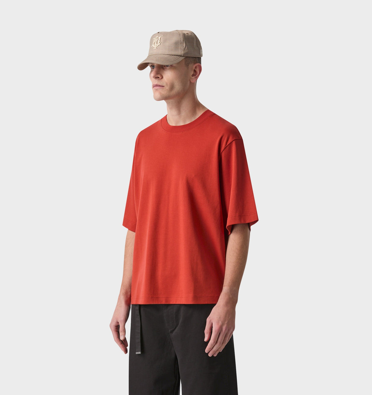 Interlock Crop Box Tee - Brick Red