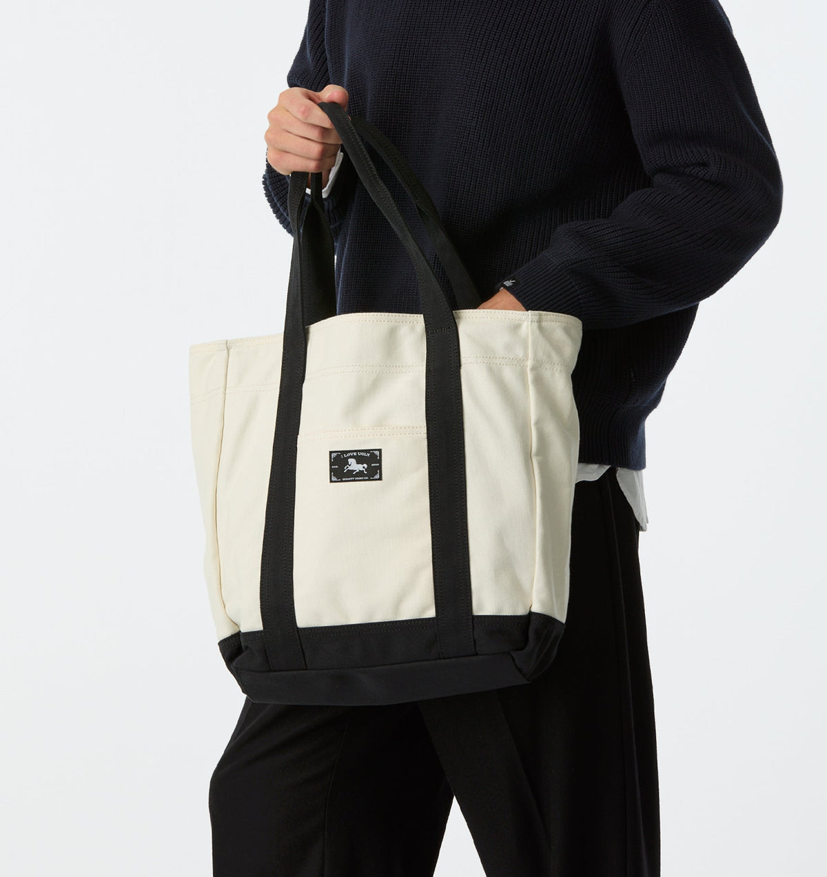 Bentley Tote Bag - Black/Off White