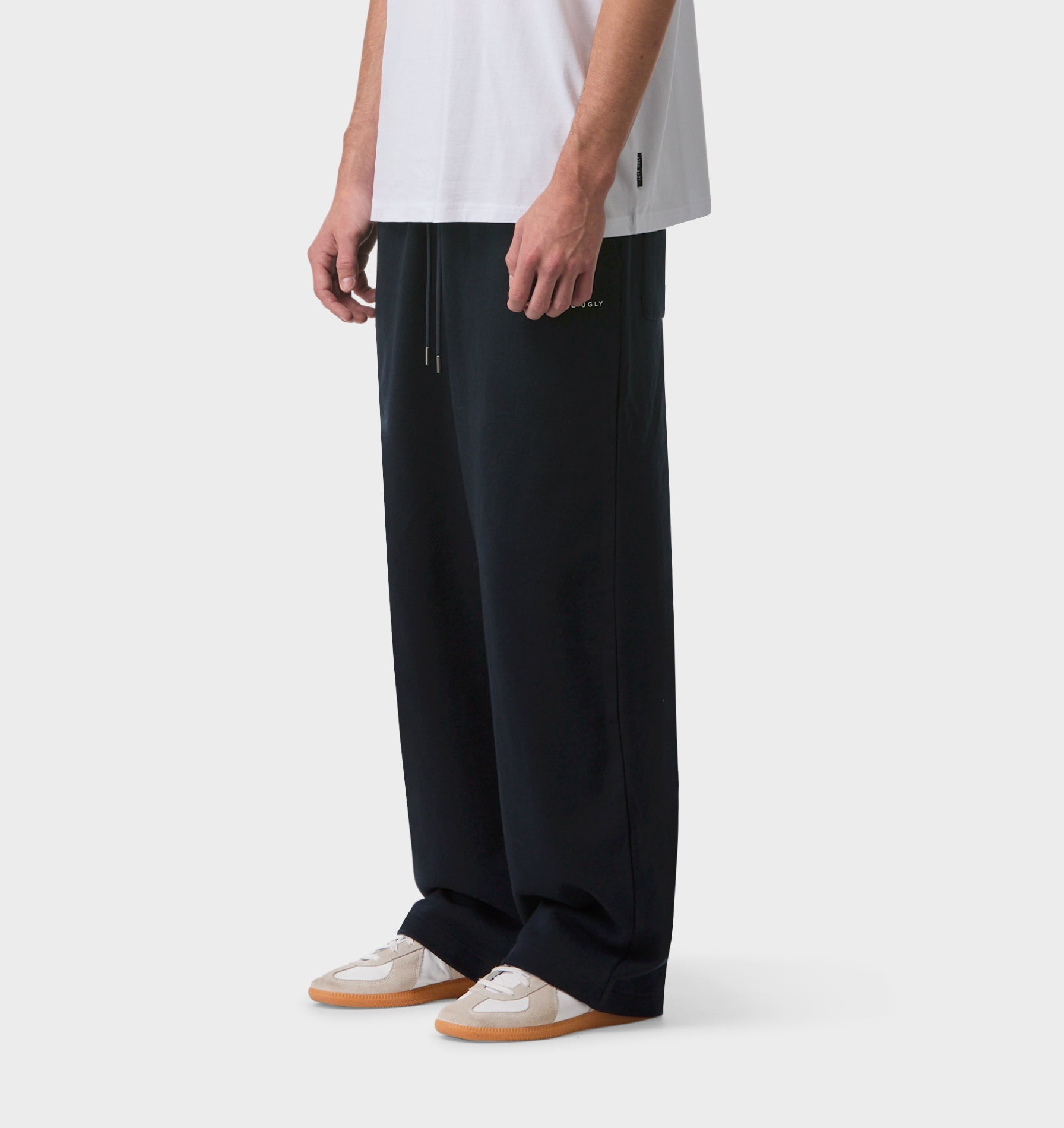 Wide Leg Track Pant - Midnight Navy