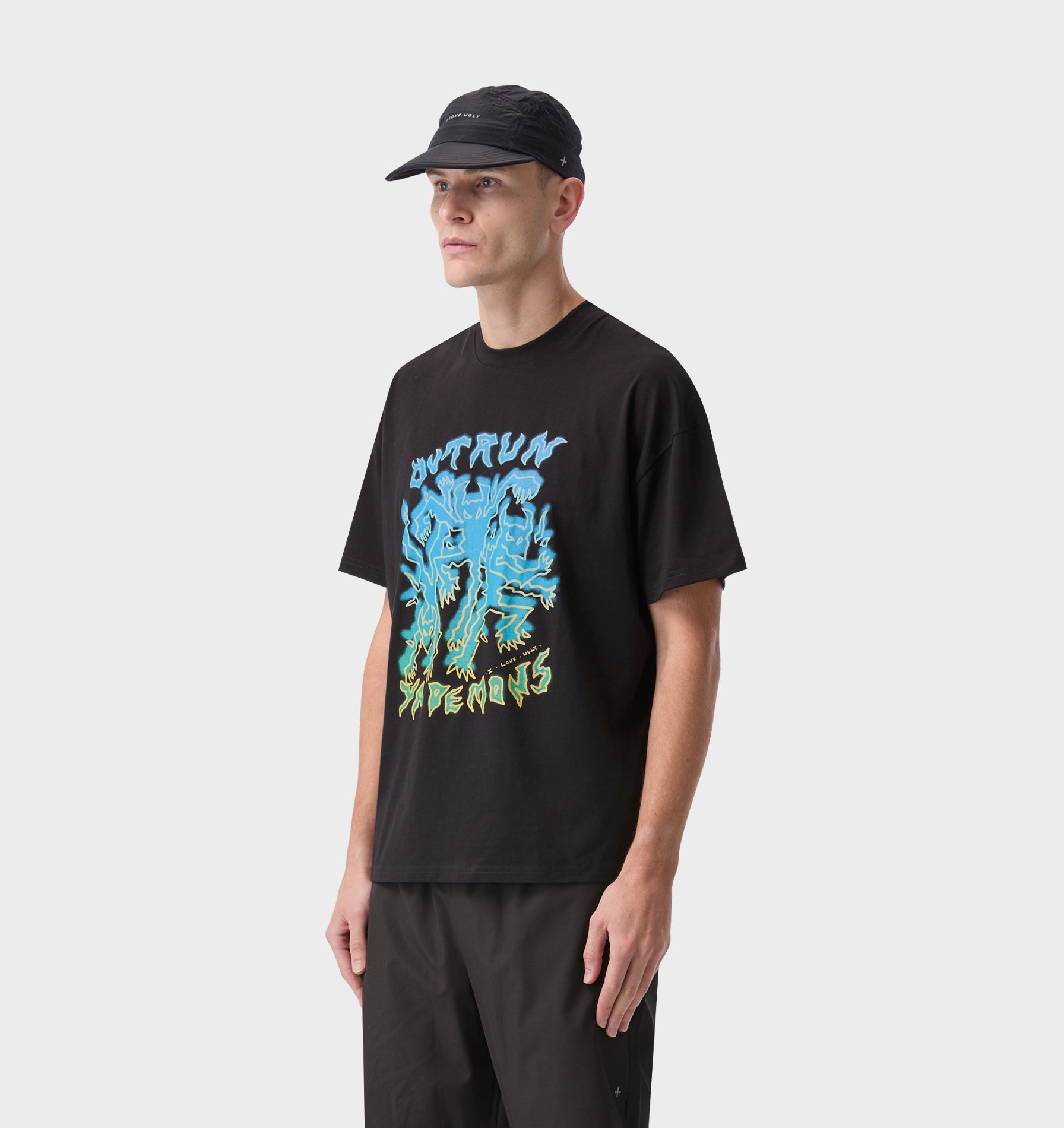 Demon Active Crop Tee - Black